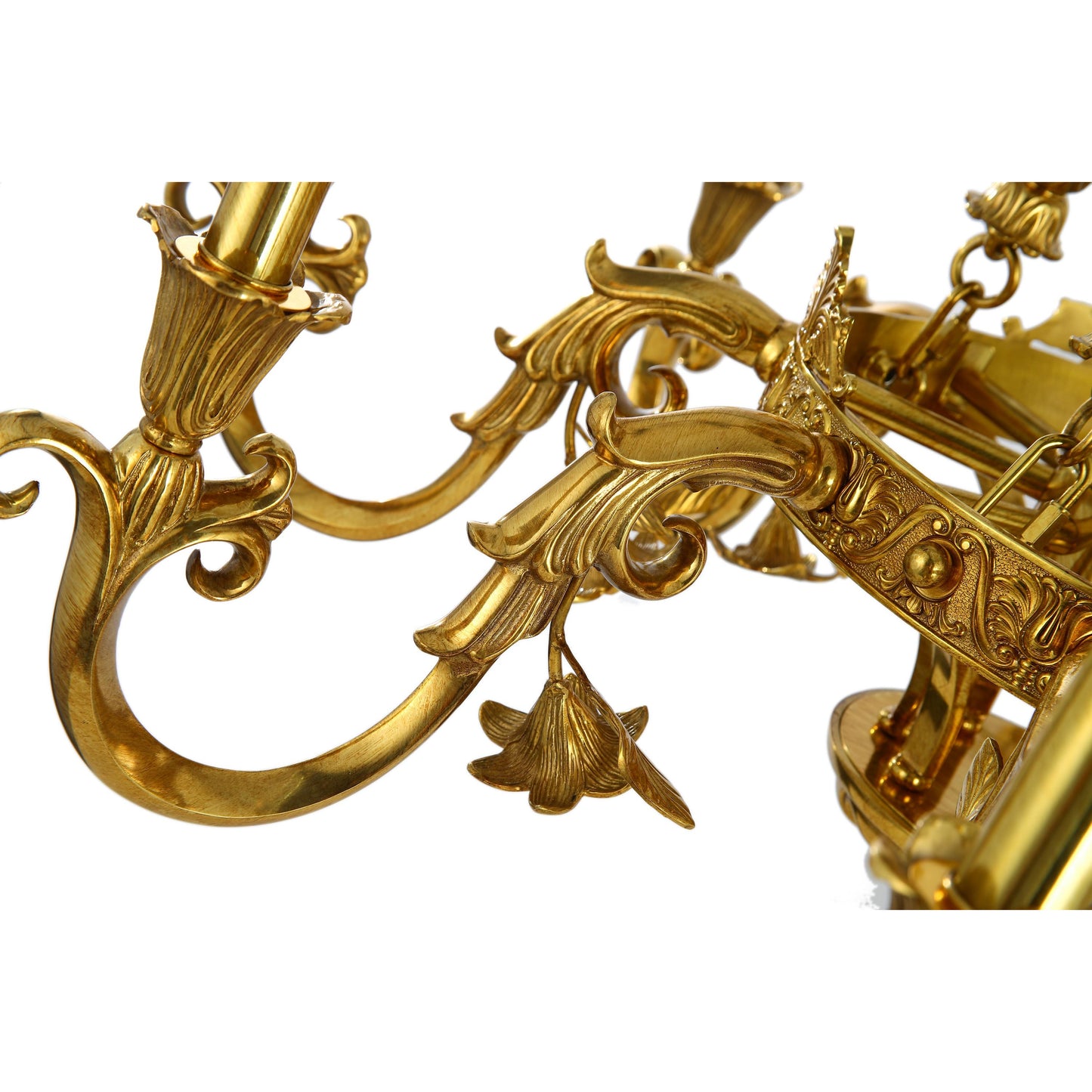 Floral Brass Chandelier