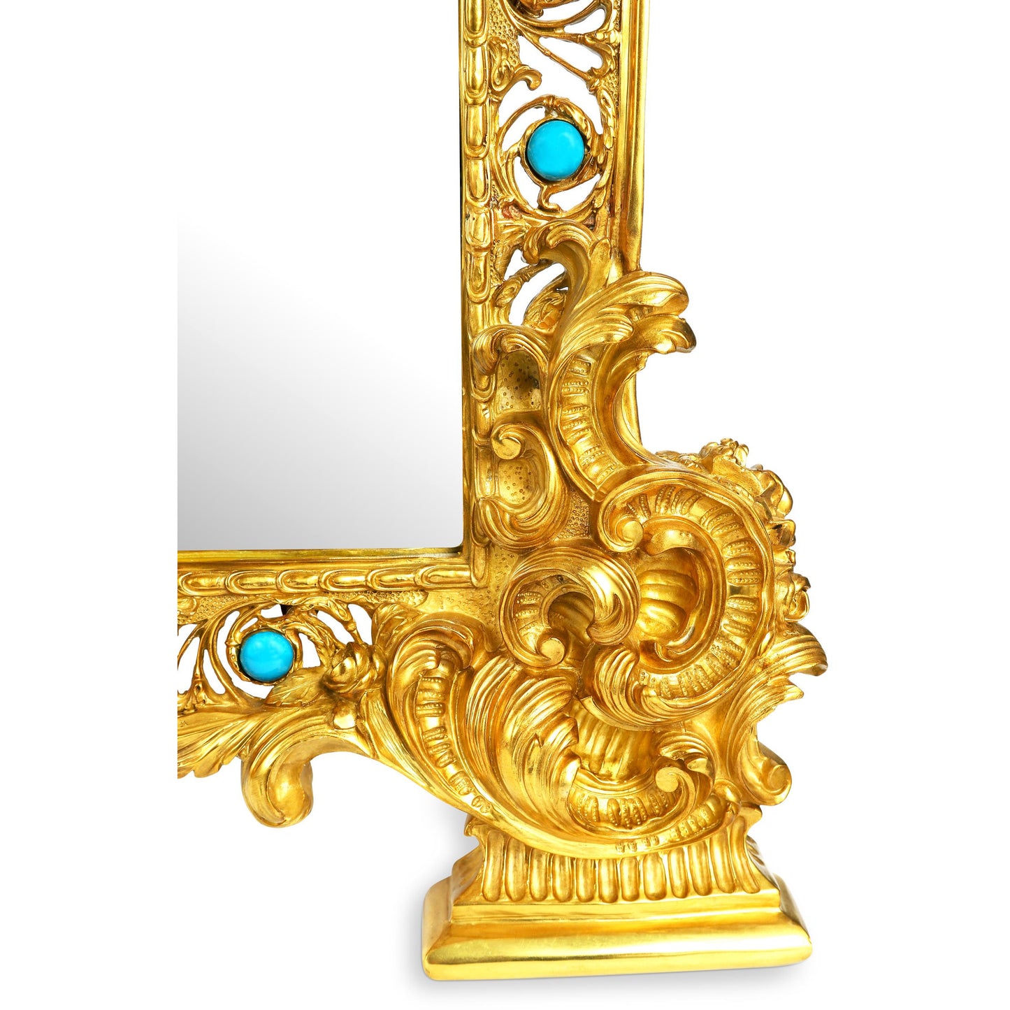 DECOELEVEN ™ Louis XV Style Mirror With Bronze & Porcelain