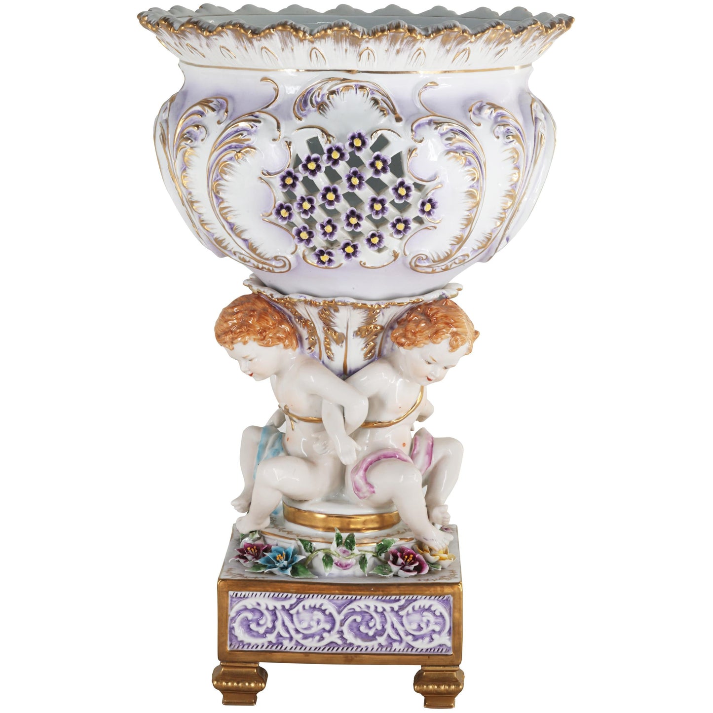 Purple Cherub Fruit Bowl
