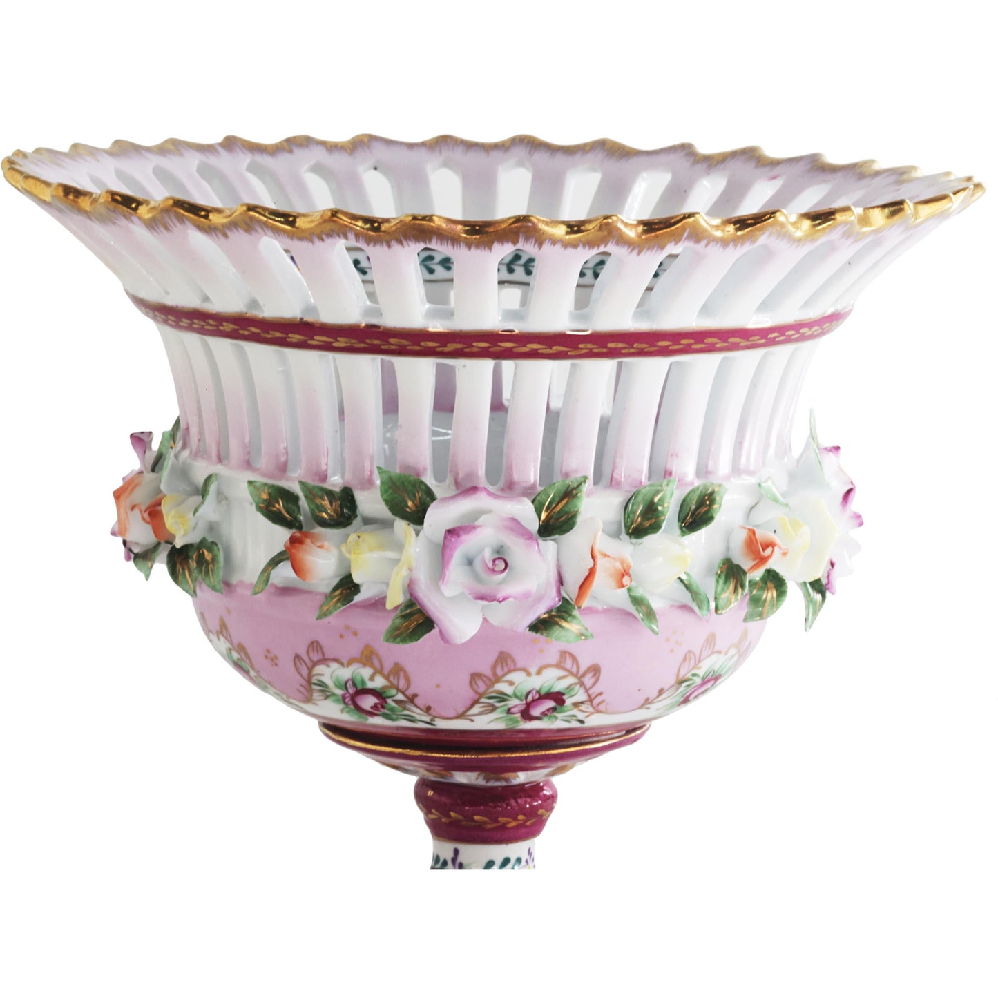 Small Hand-painted Pink Floral Bowl