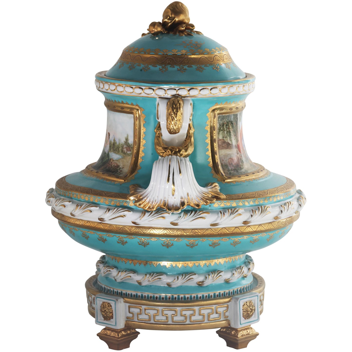 Hermosa Jarra de Porcelana Pintada a Mano