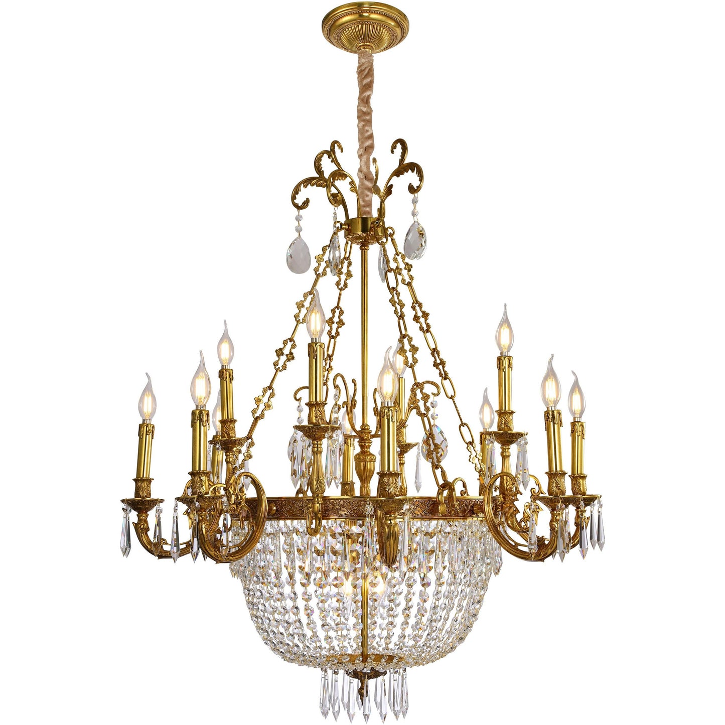 Empire Style Basket Chandelier