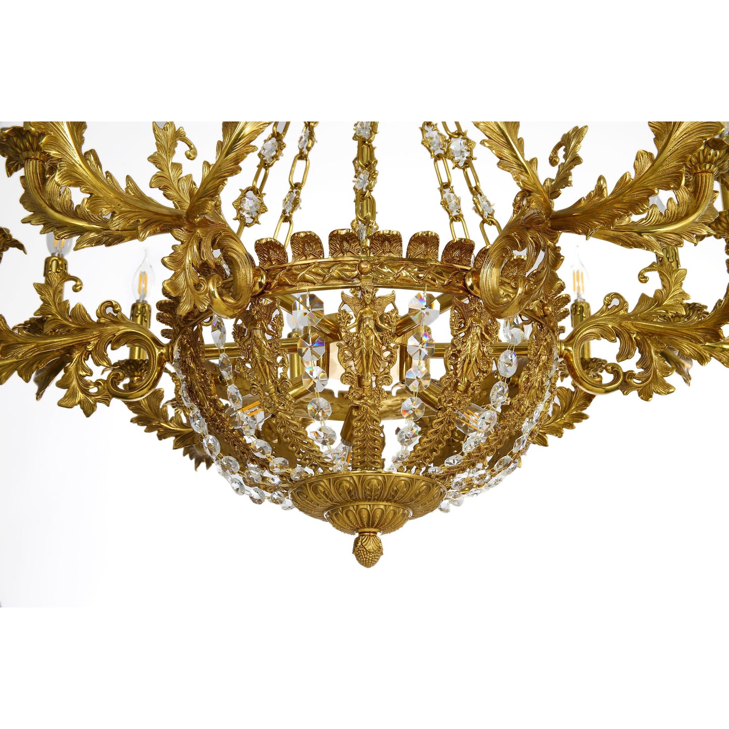 Rococo Style Brass Chandelier
