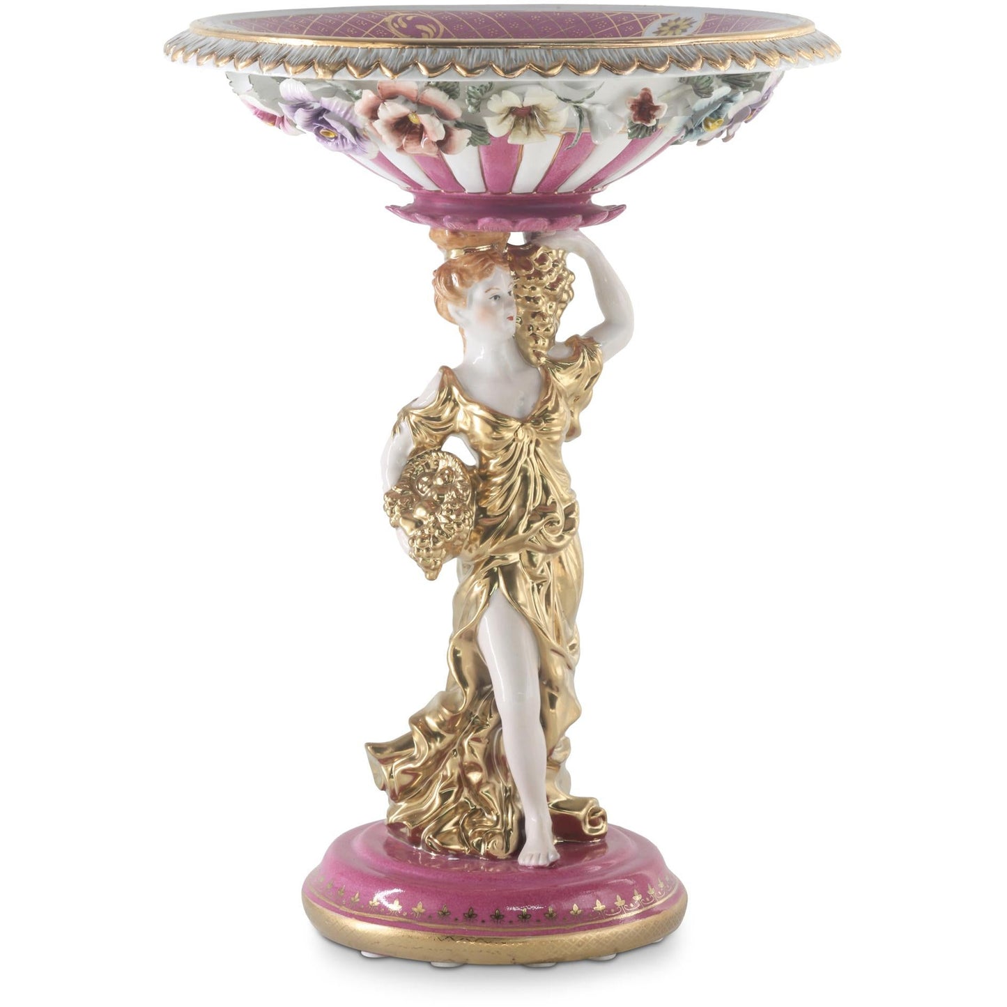 Porcelain Figurine Serving Bowl