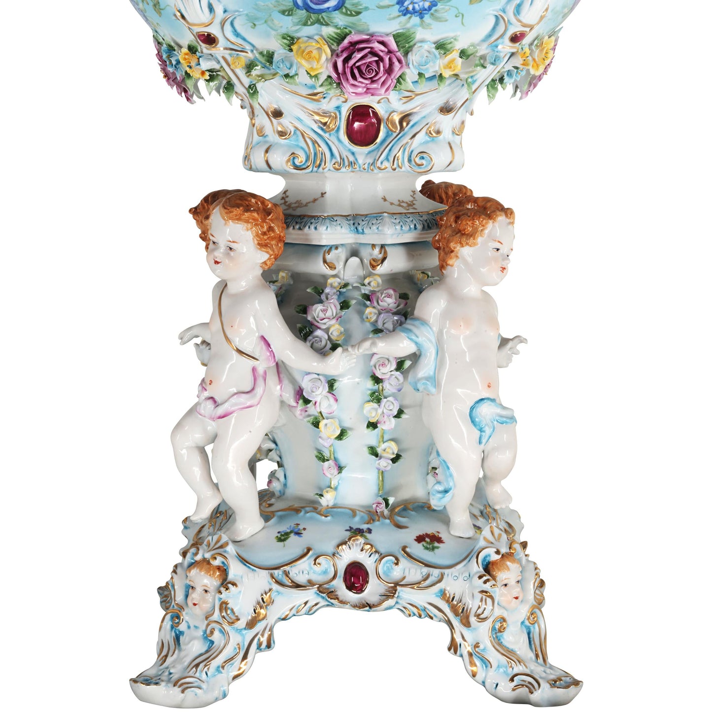 Blue Porcelain Cherub Bowl