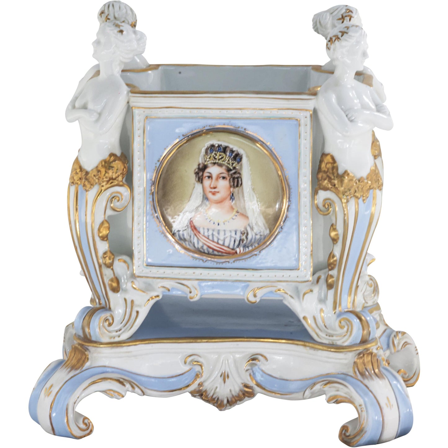 Four Mermaids Square Porcelain Bowl