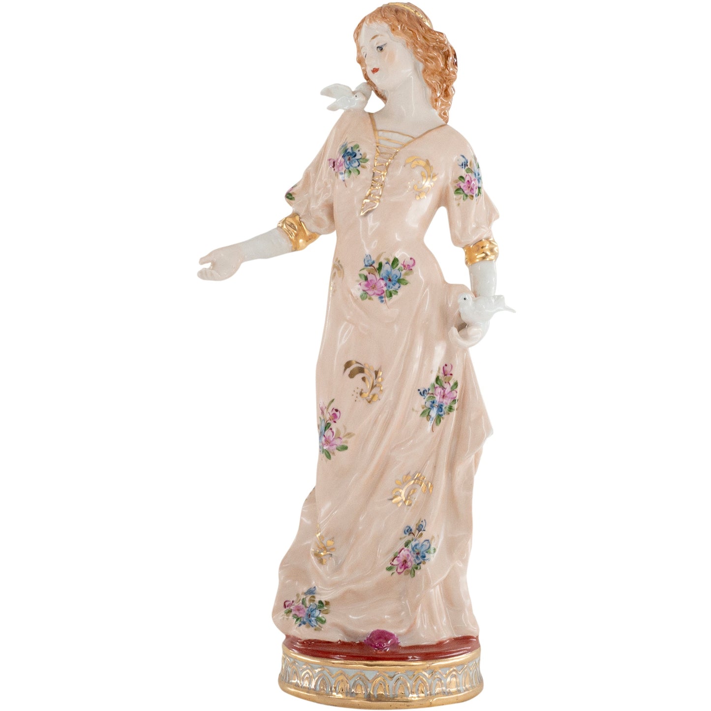 Woman With a Dove Porcelain Figurine