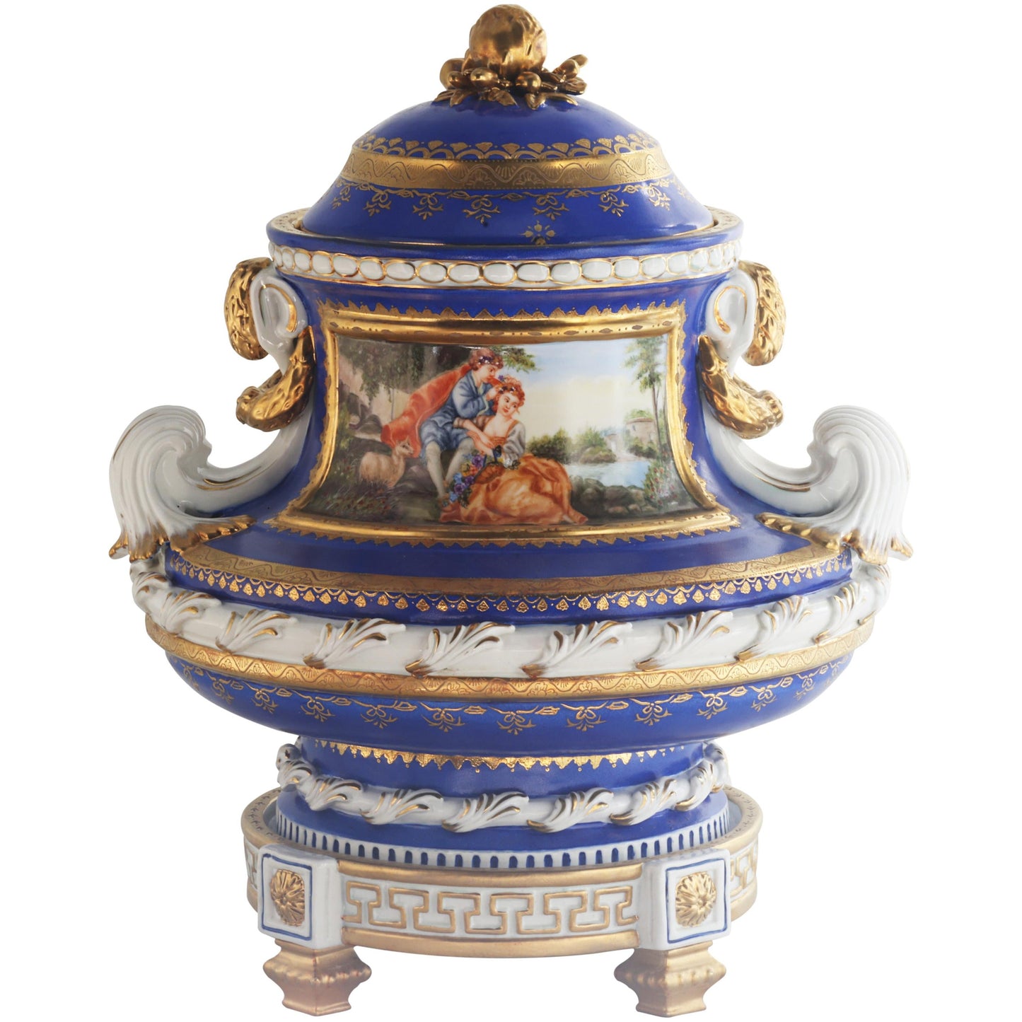 Hermosa Jarra de Porcelana Pintada a Mano