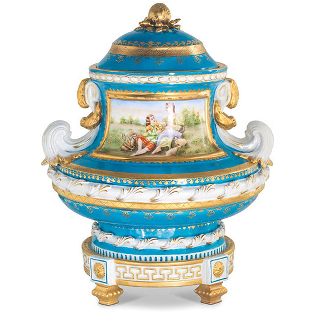 Hermosa Jarra de Porcelana Pintada a Mano