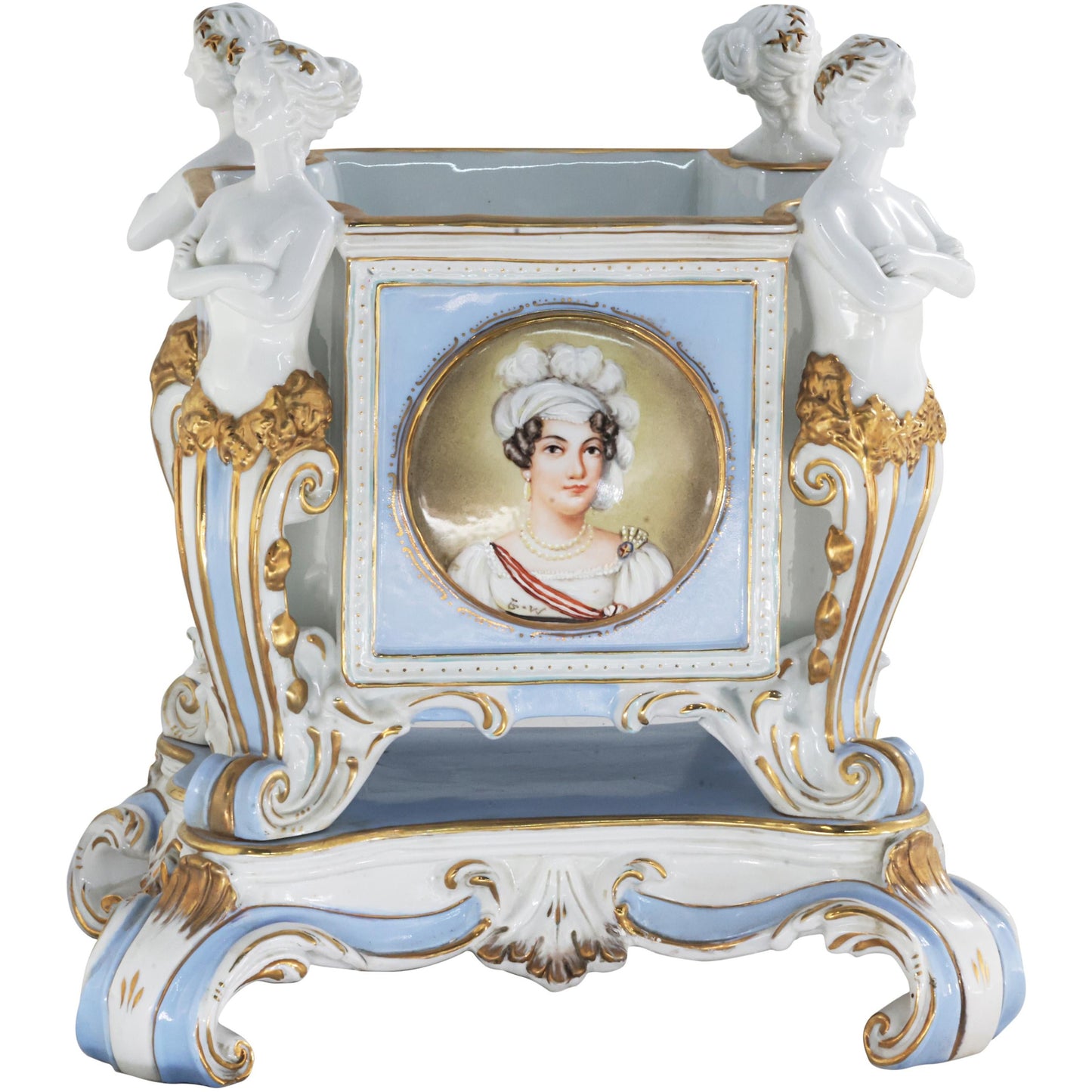 Four Mermaids Square Porcelain Bowl
