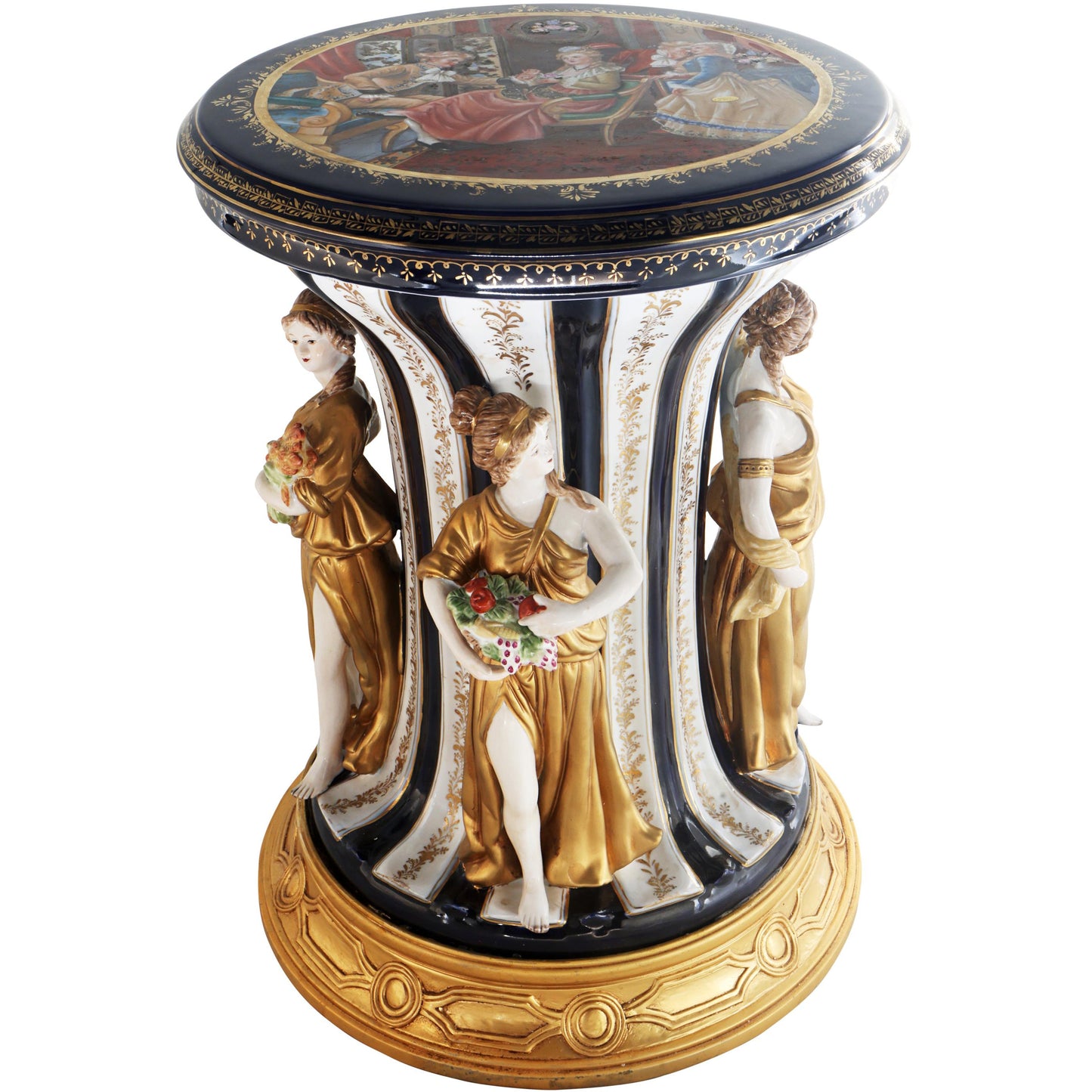 Three Muses Hand-painted Porcelain Chair
