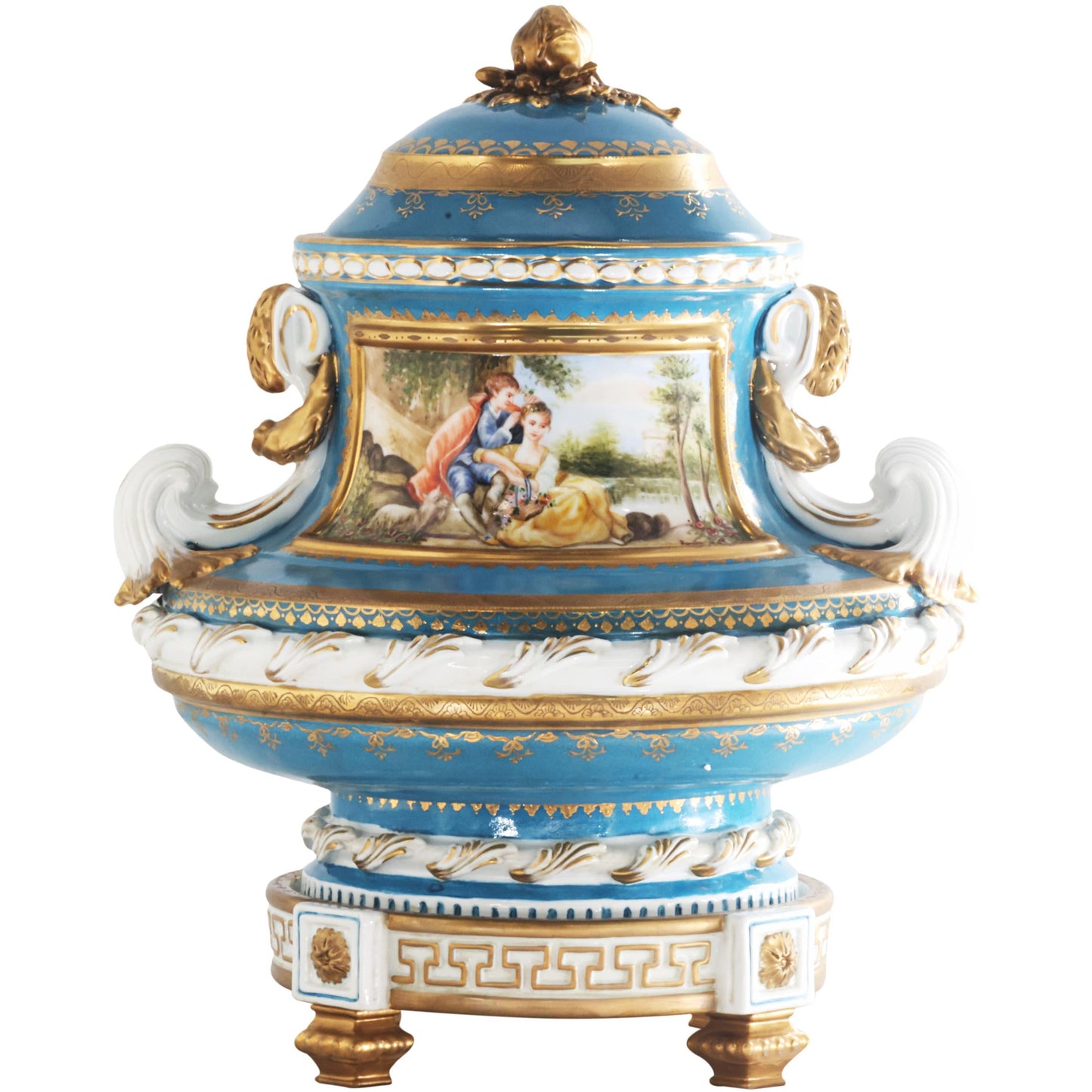 Hermosa Jarra de Porcelana Pintada a Mano