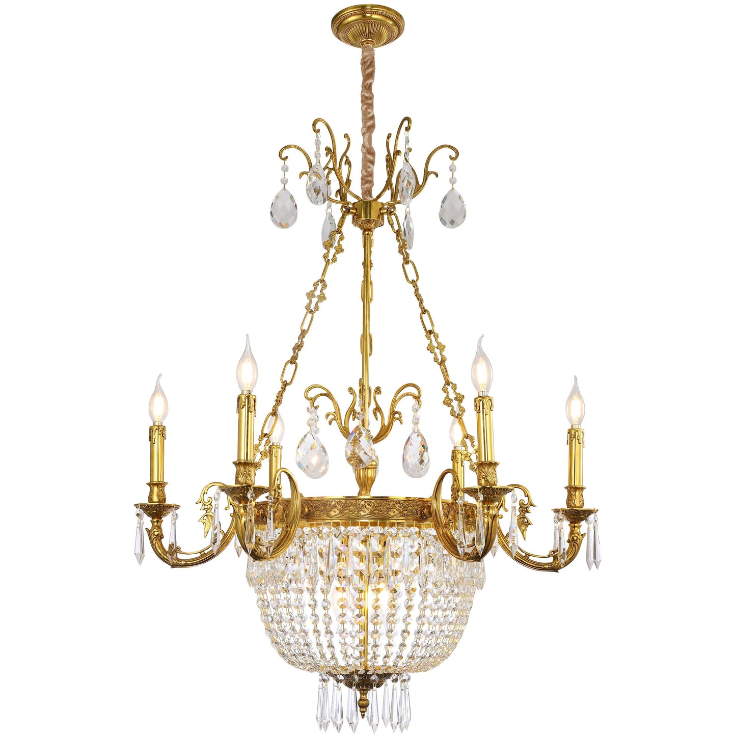 Empire Style Basket Chandelier