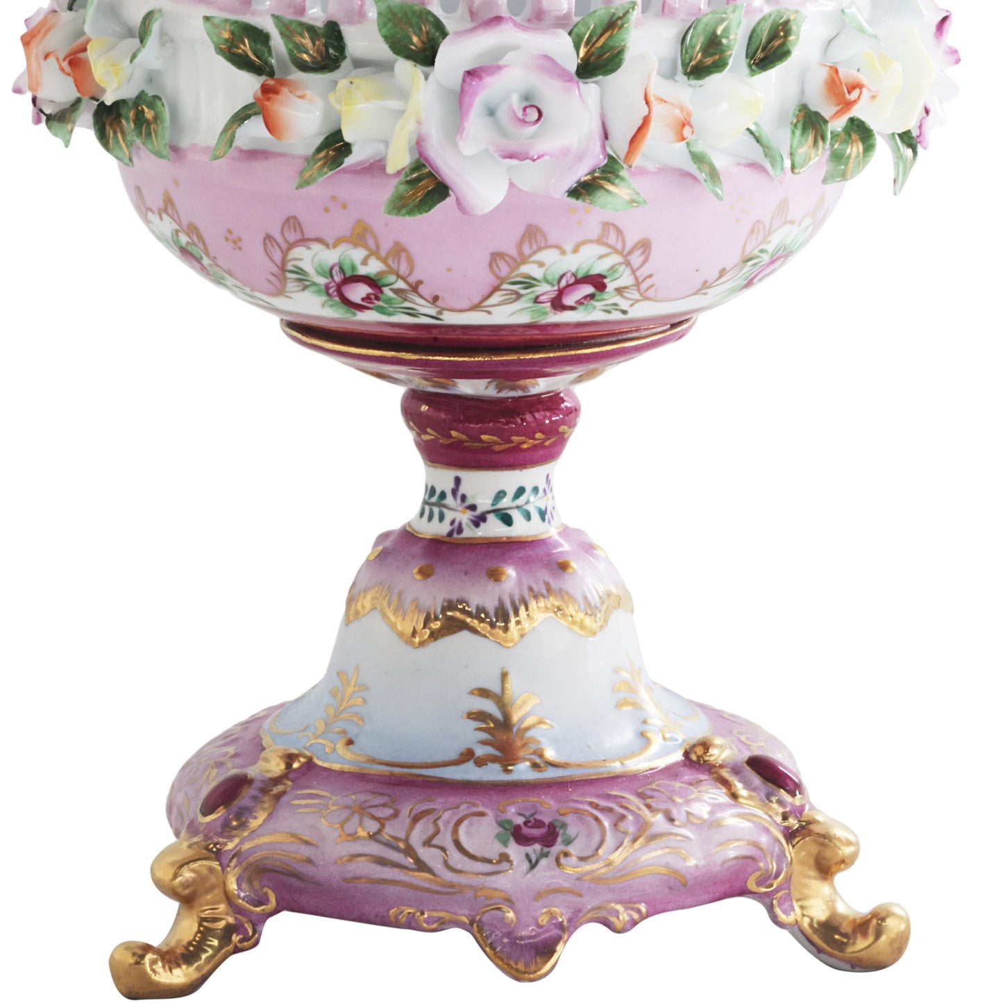 Small Hand-painted Pink Floral Bowl