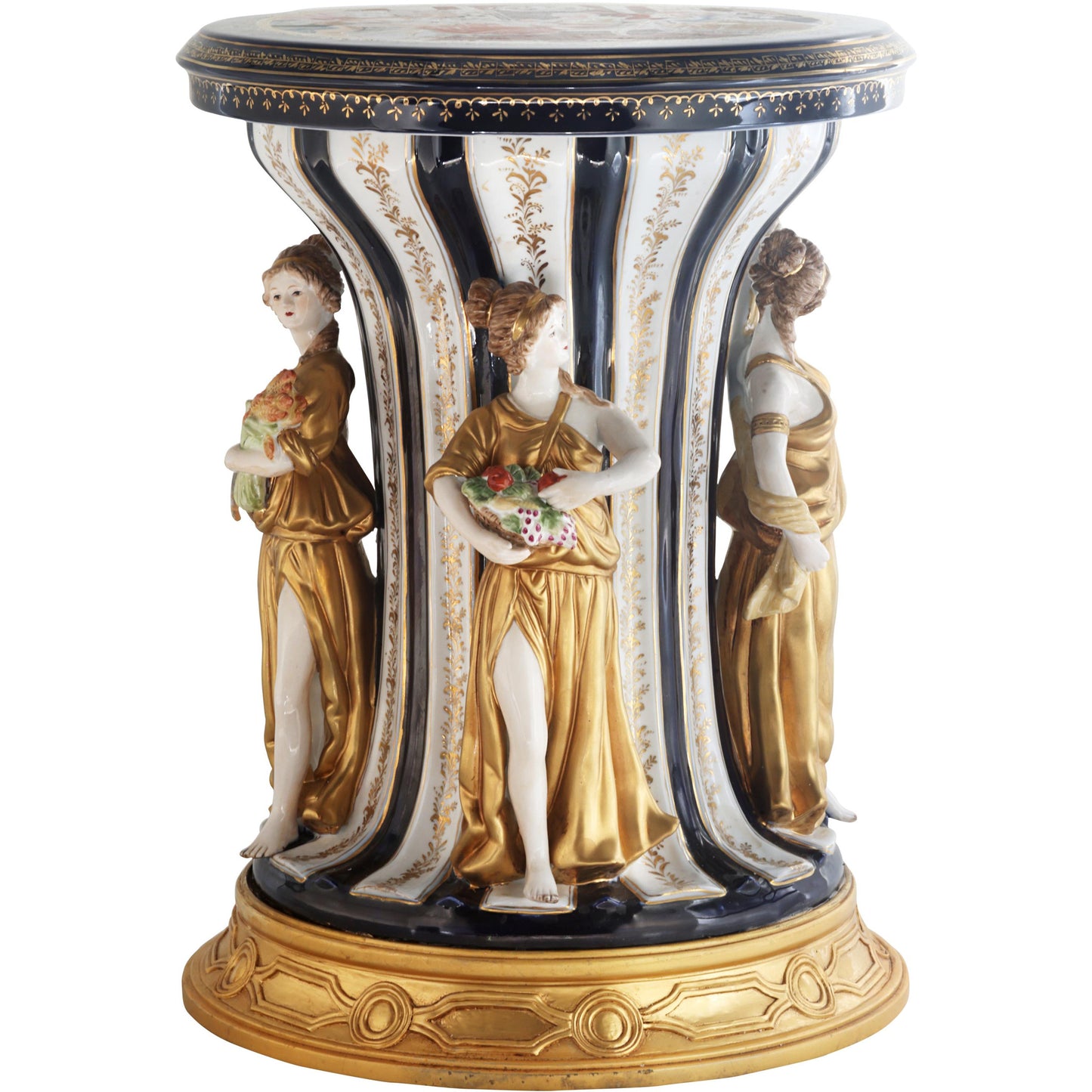 Three Muses Hand-painted Porcelain Chair
