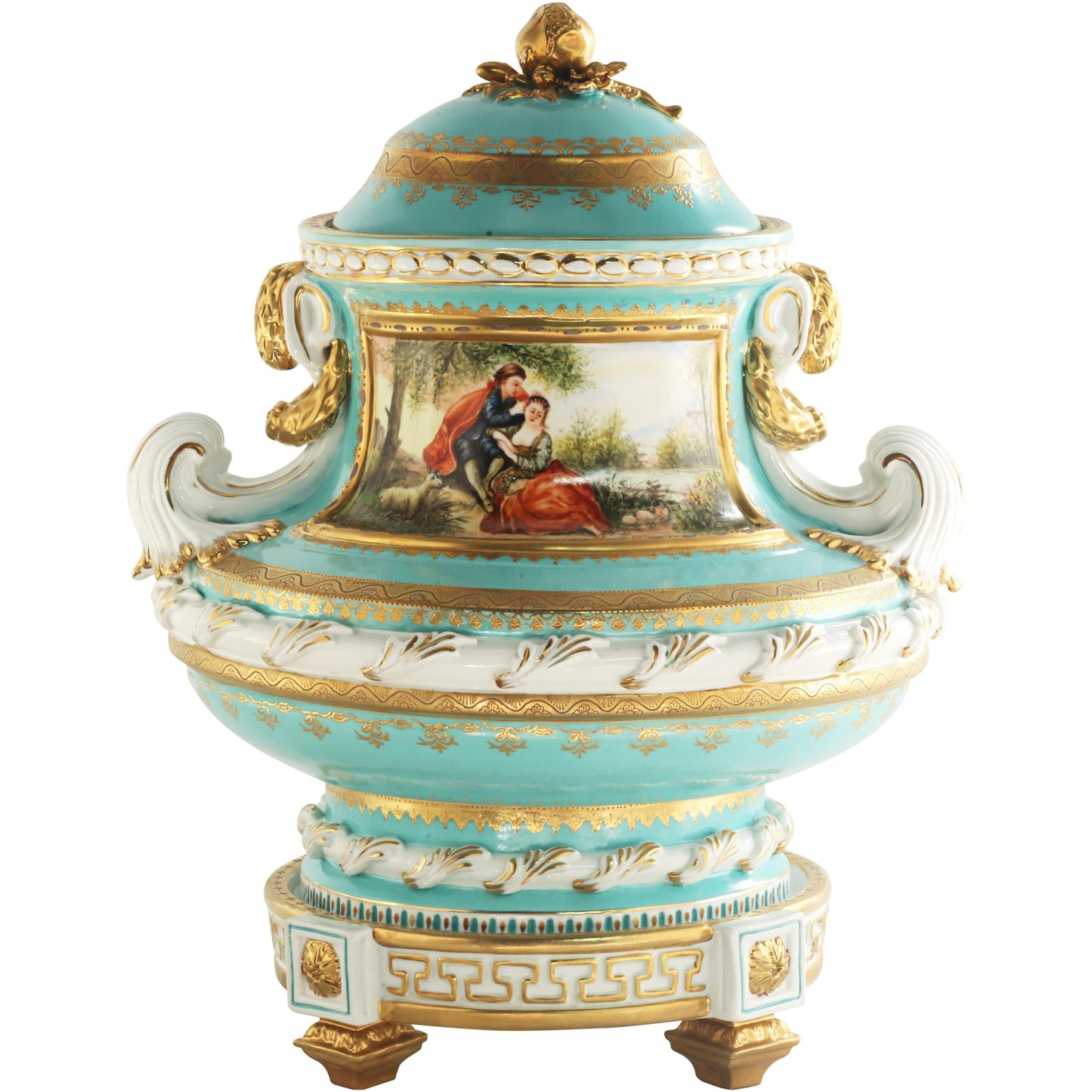 Hermosa Jarra de Porcelana Pintada a Mano