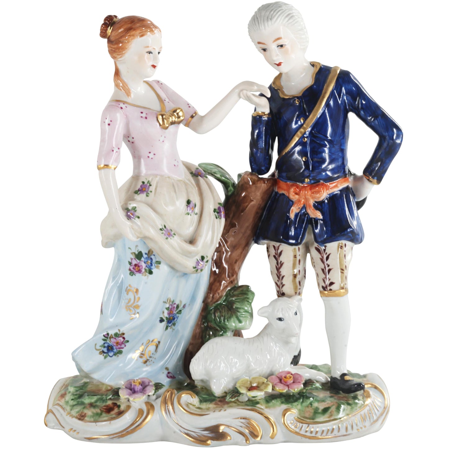Courtship Hand-painted Porcelain Figurine