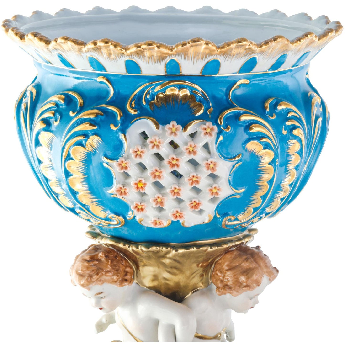 Blue Cherub Fruit Bowl