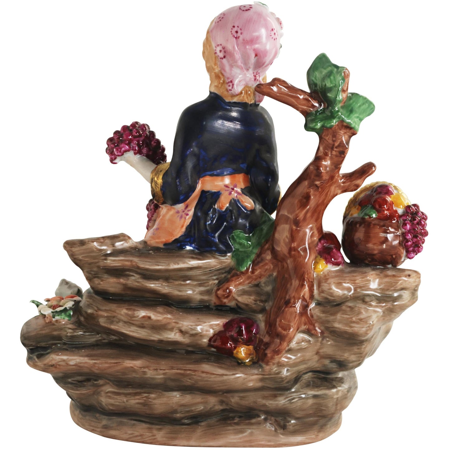 Lady Eating Grapes Porcelain Figurine