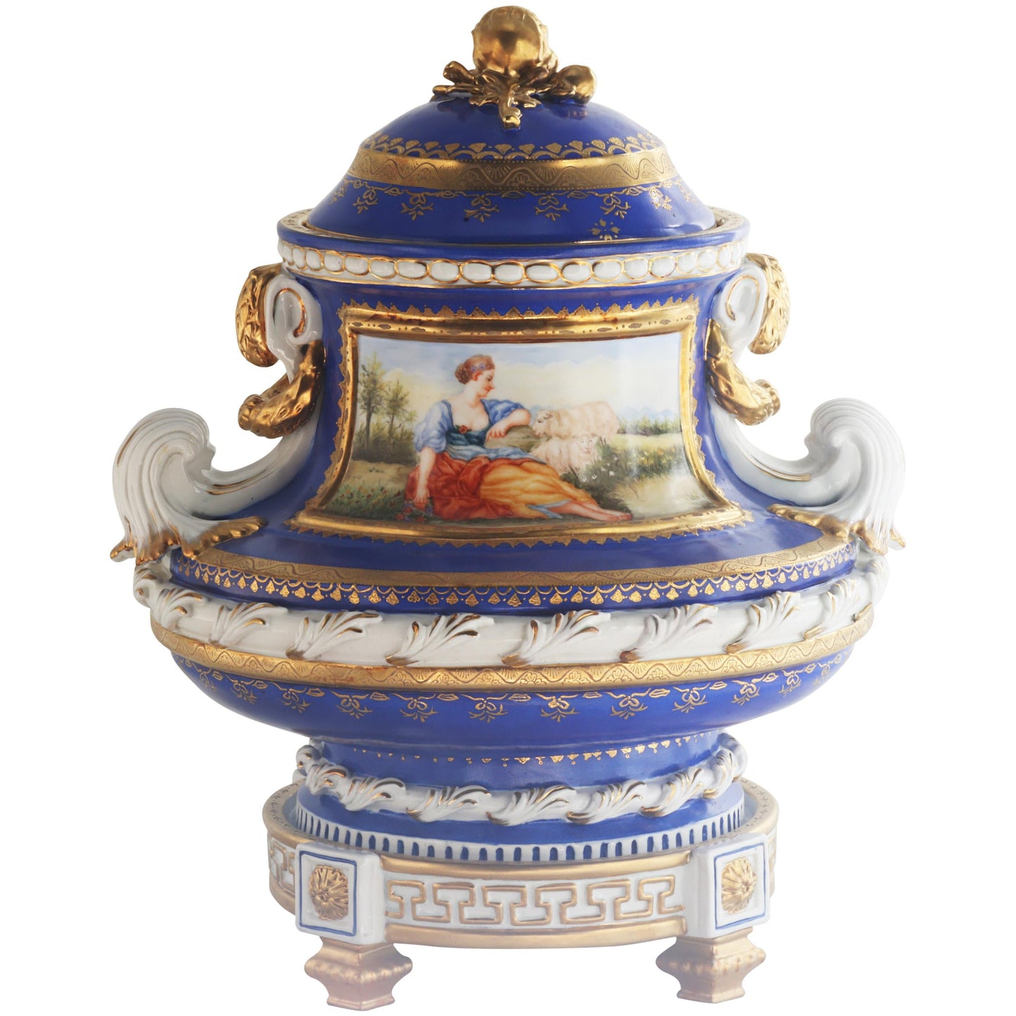 Hermosa Jarra de Porcelana Pintada a Mano