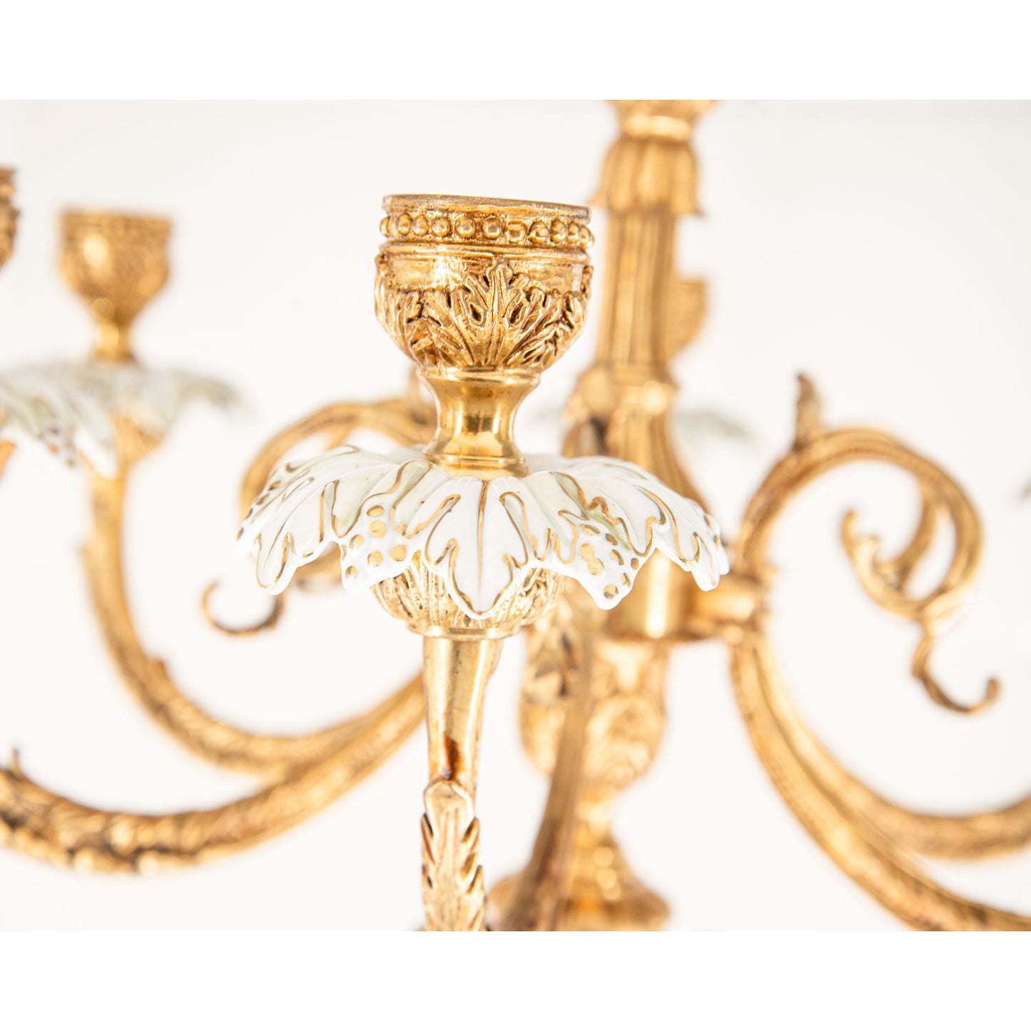 Bronze Hand-Painted Seven Cup Candle Holder