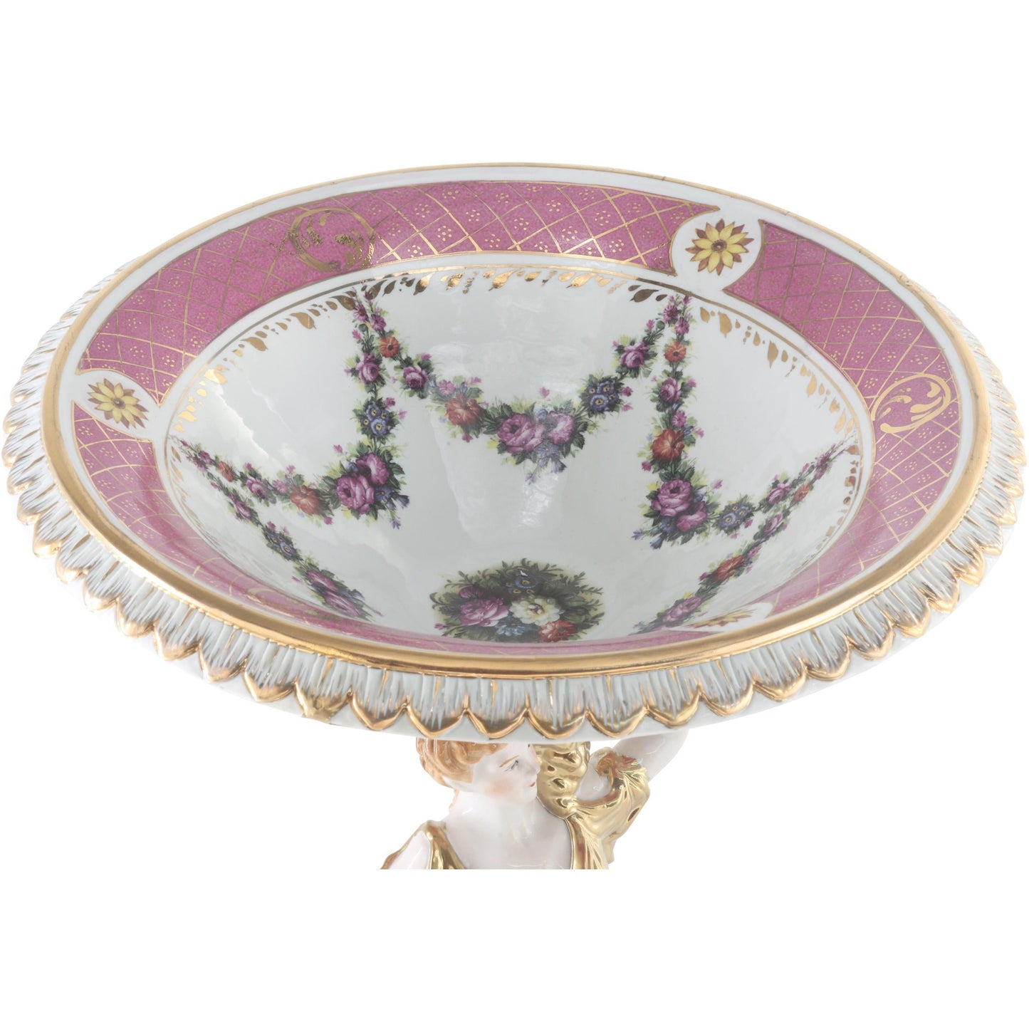 Porcelain Figurine Serving Bowl