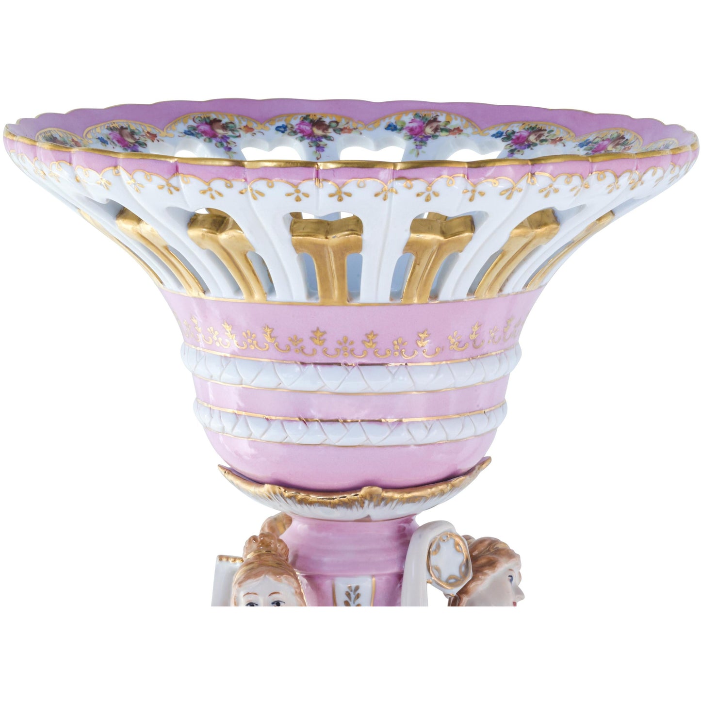 Hand-painted Rococo Style Porcelain Bowl With Three Muses