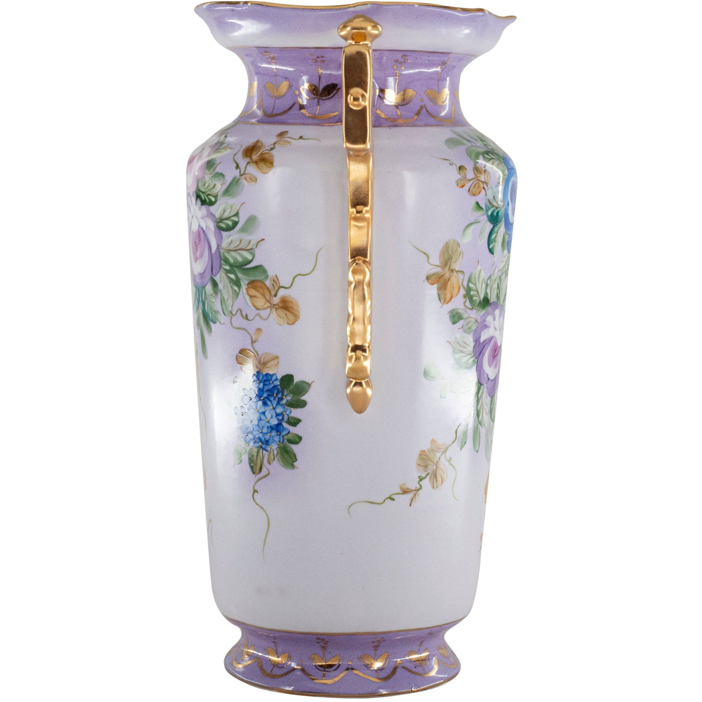 Jarrón de Porcelana Asa Oriental