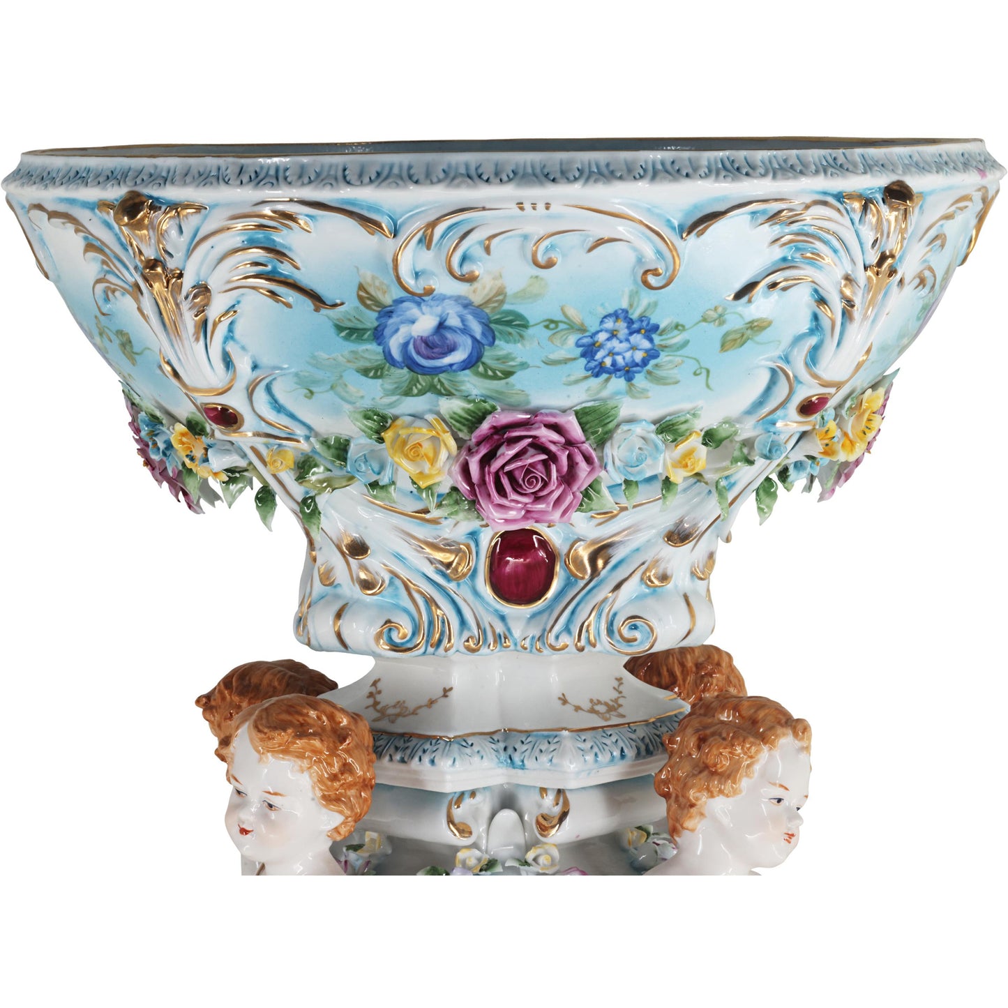 Blue Porcelain Cherub Bowl