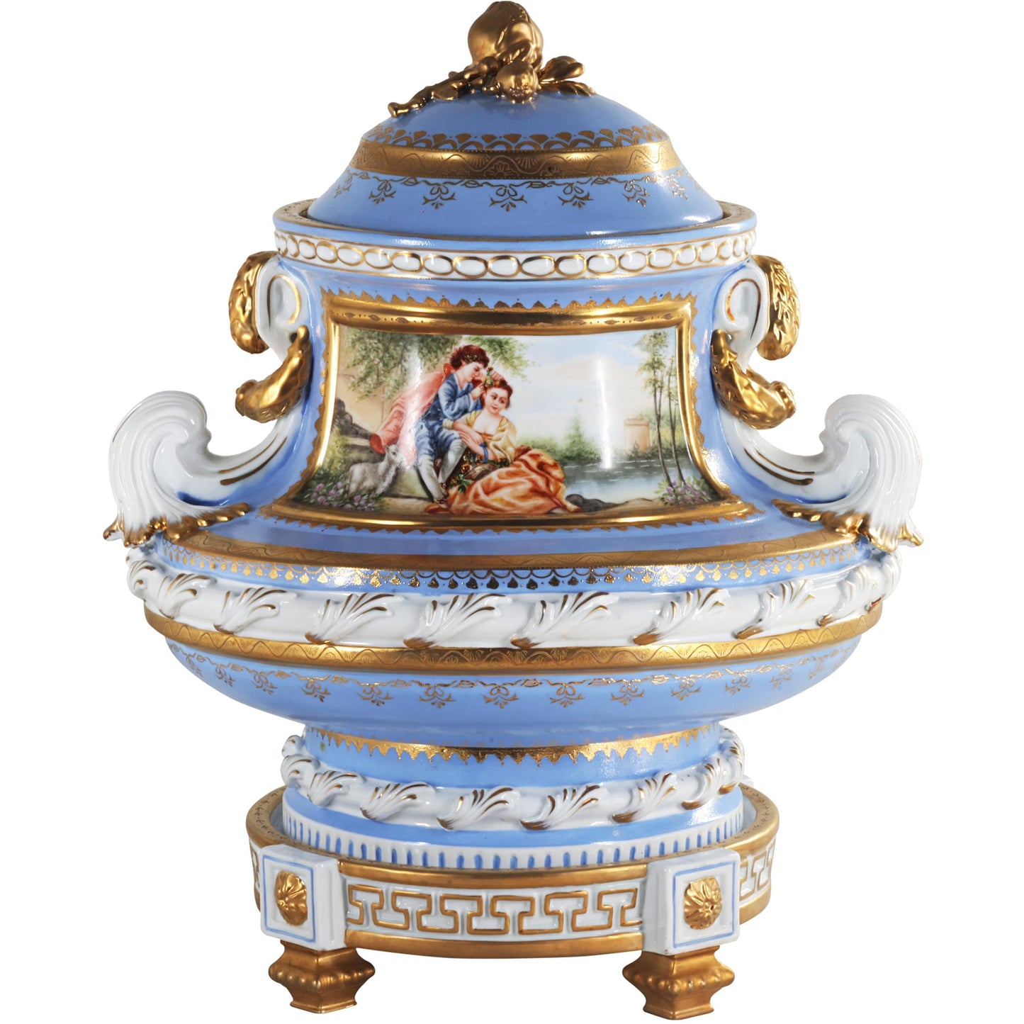 Hermosa Jarra de Porcelana Pintada a Mano