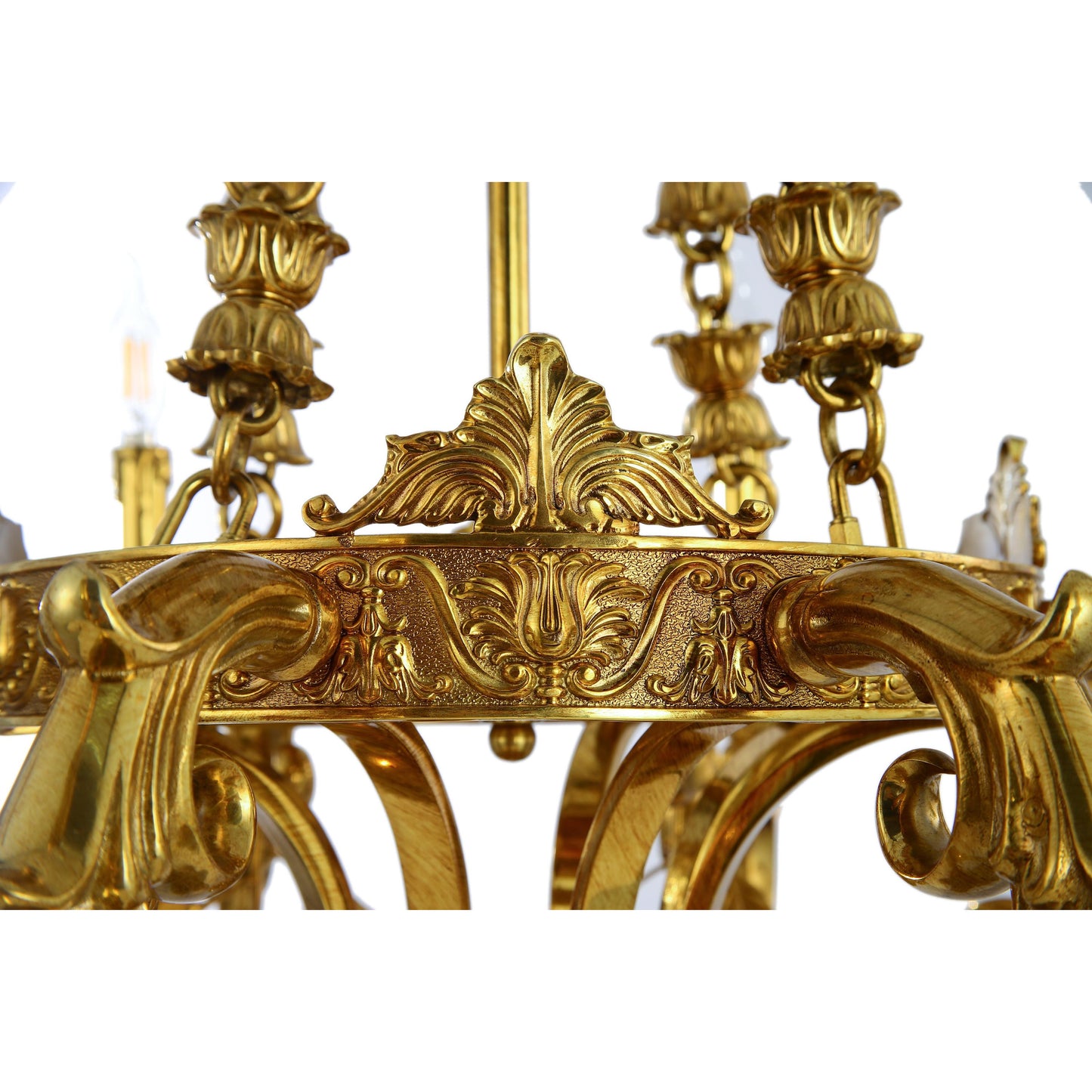 Floral Brass Chandelier