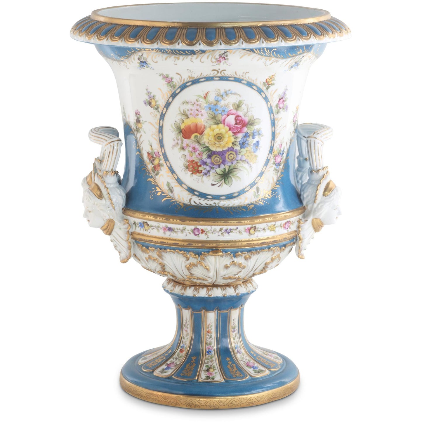 Medium Floral Porcelain Krater Pot