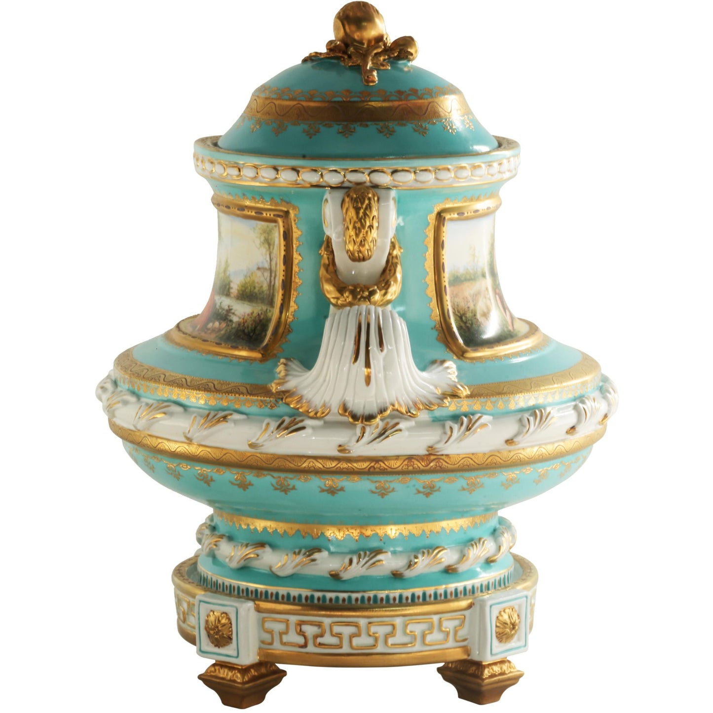 Hermosa Jarra de Porcelana Pintada a Mano