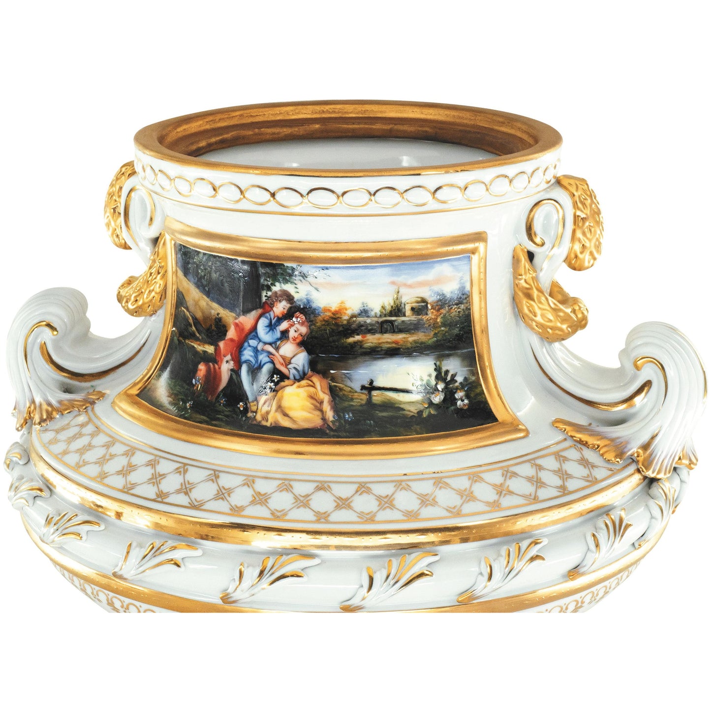 Hermosa Jarra de Porcelana Pintada a Mano