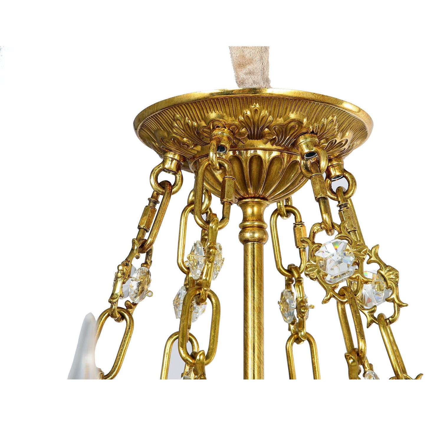 Rococo Style Brass Chandelier