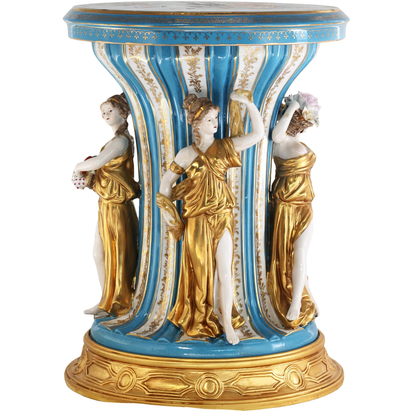 Three Muses Hand-painted Porcelain Chair