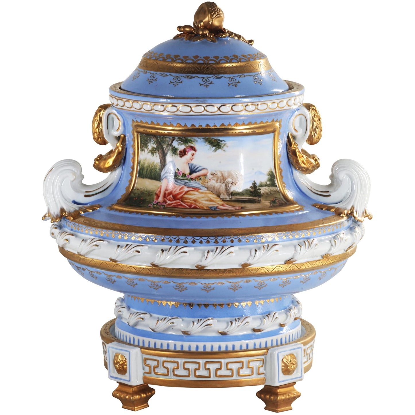 Hermosa Jarra de Porcelana Pintada a Mano