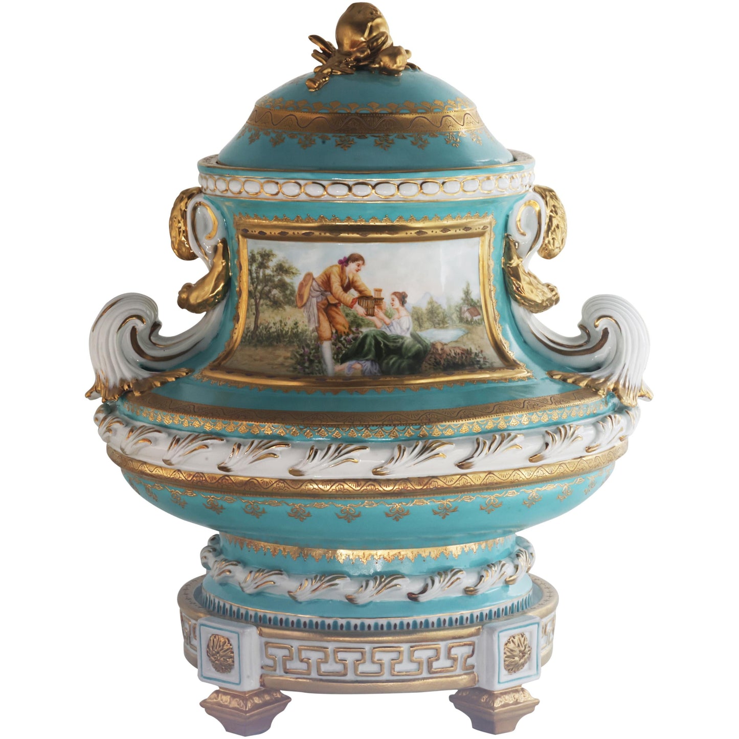 Hermosa Jarra de Porcelana Pintada a Mano