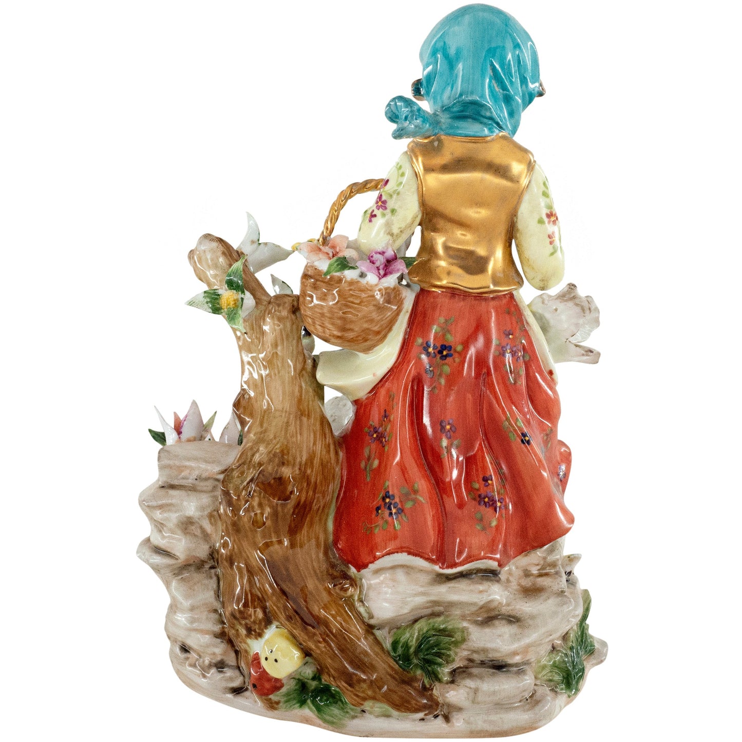 Girl Feeding Dove Porcelain Figurine