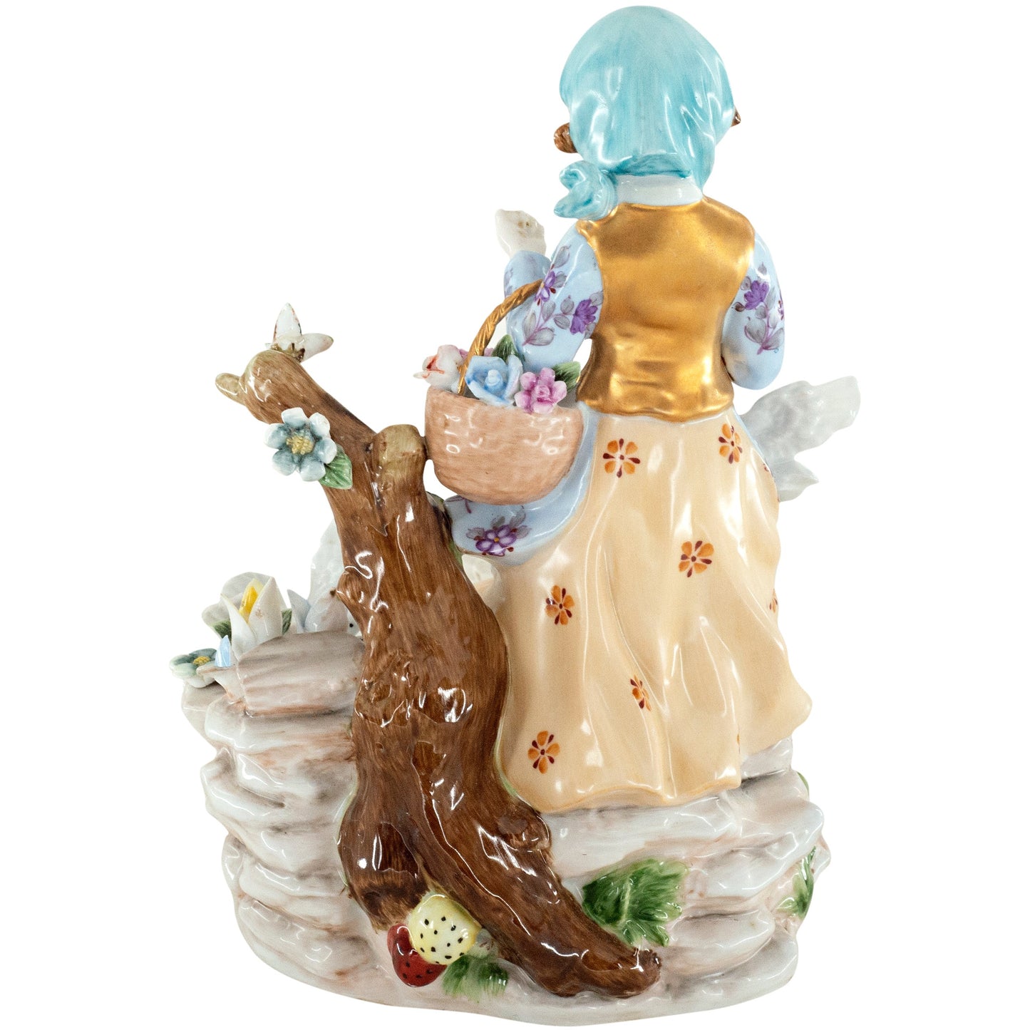 Girl Feeding Dove Porcelain Figurine