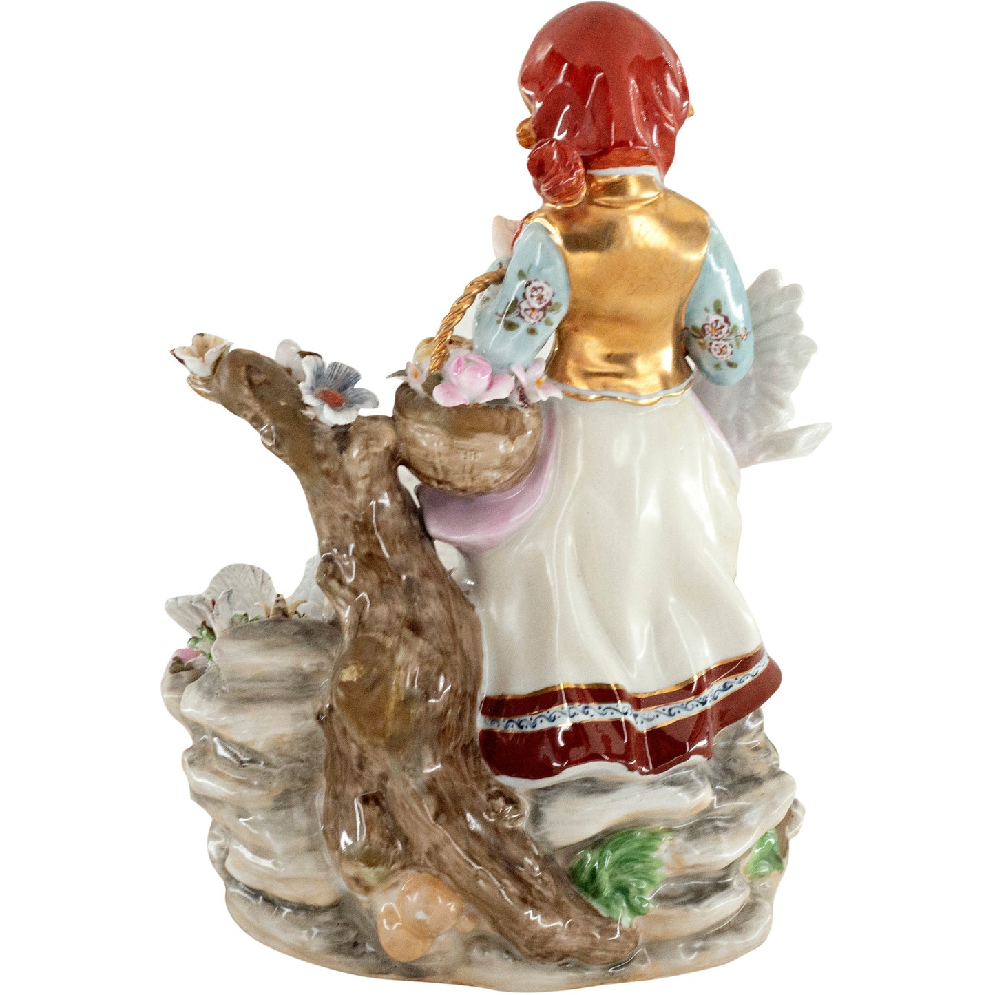 Girl Feeding Dove Porcelain Figurine