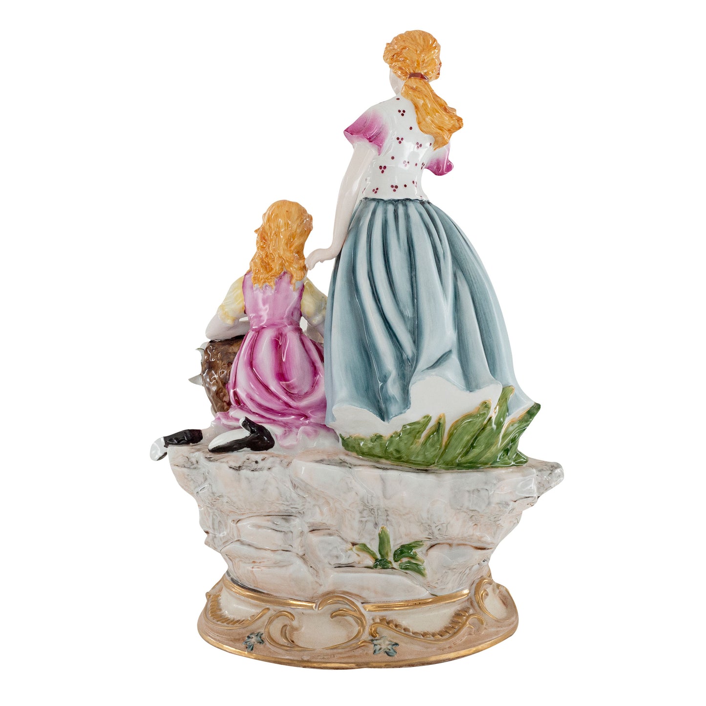 Ladies Feeding The Swans Porcelain Figurine