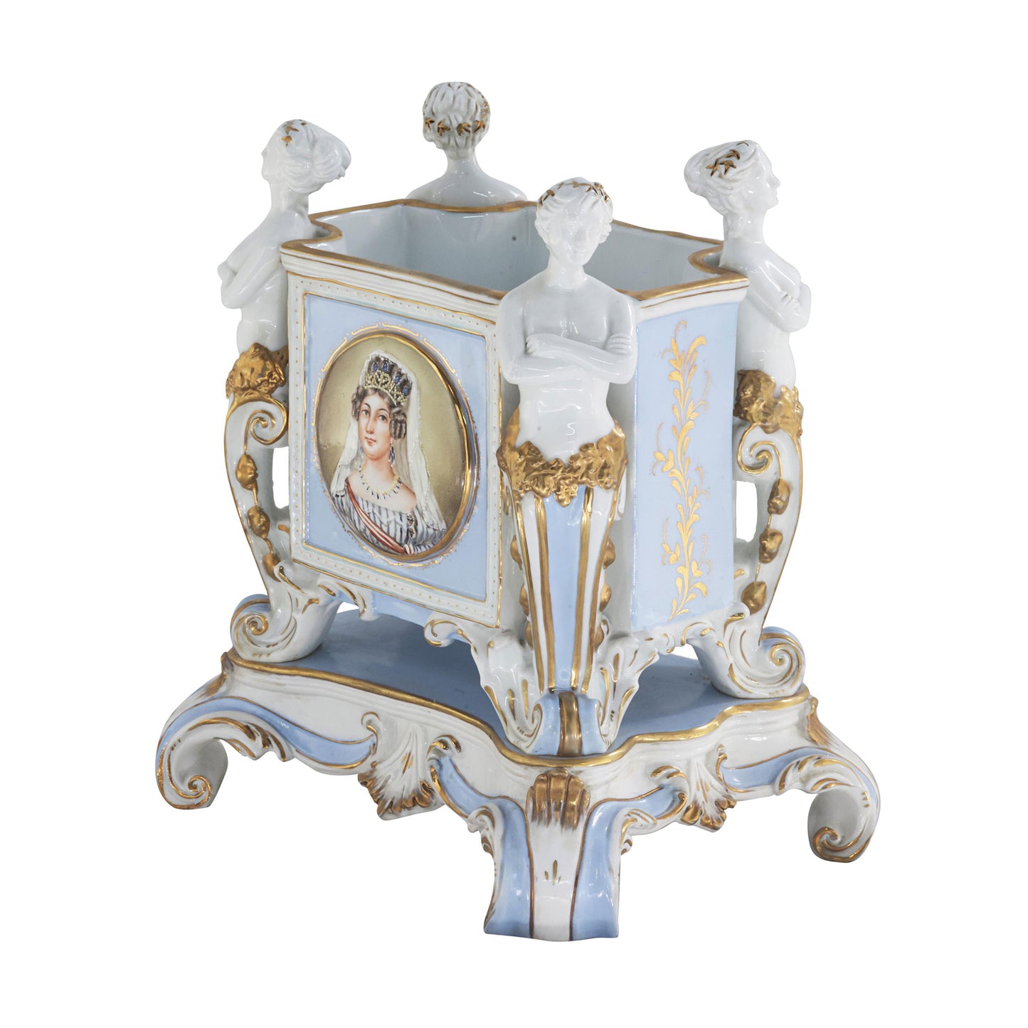 Four Mermaids Square Porcelain Bowl