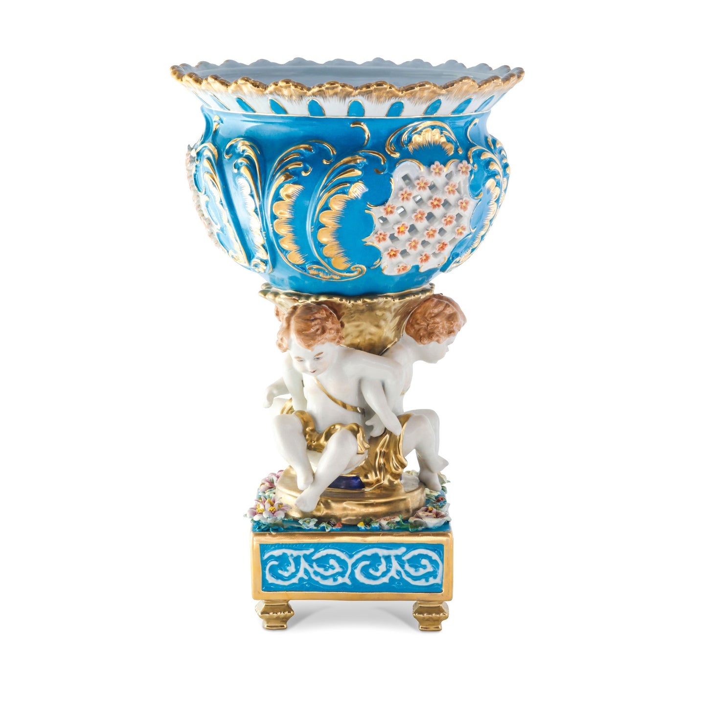 Blue Cherub Fruit Bowl
