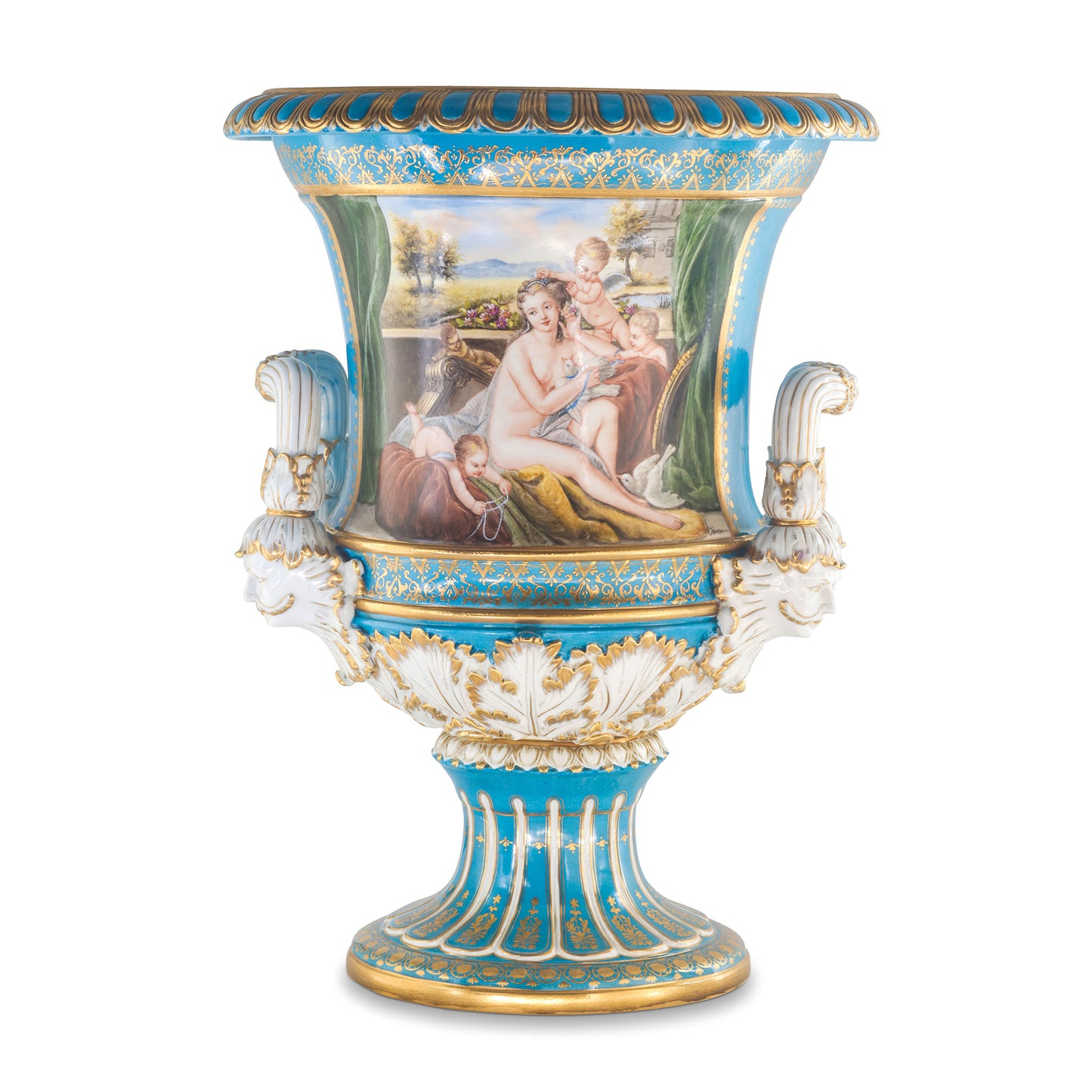 Large Cherub Krater Pot