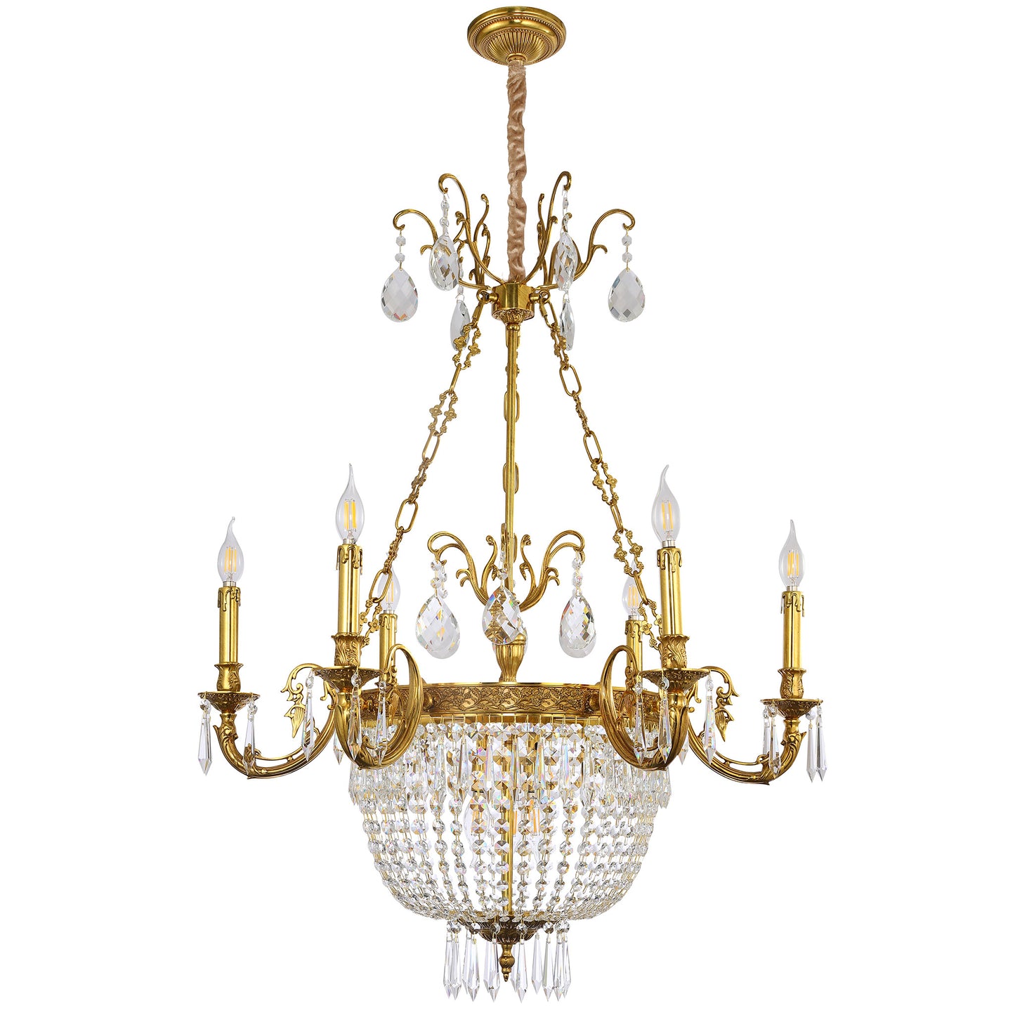 Empire Style Basket Chandelier
