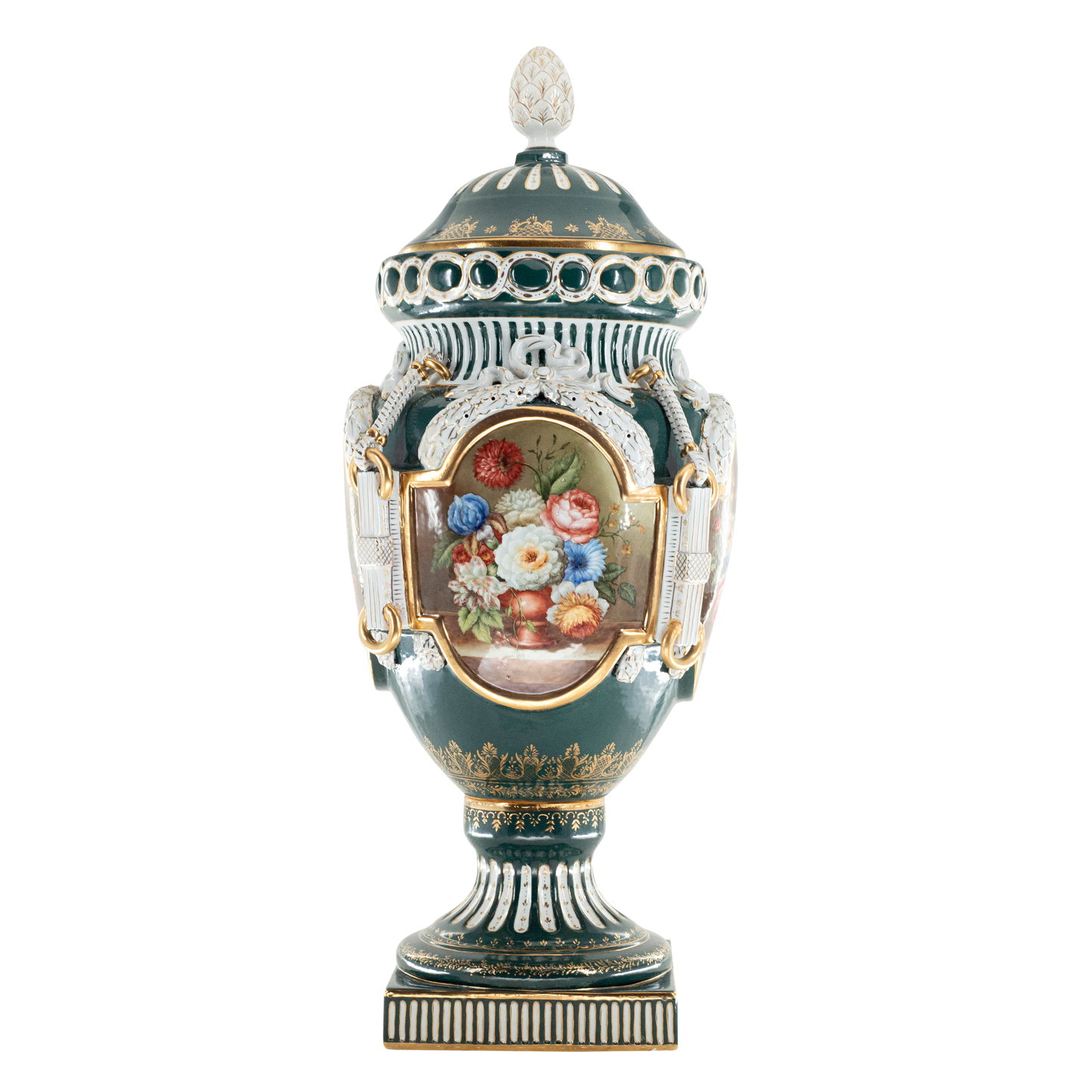 Hand-Painted Louis XV Style Porcelain Vase
