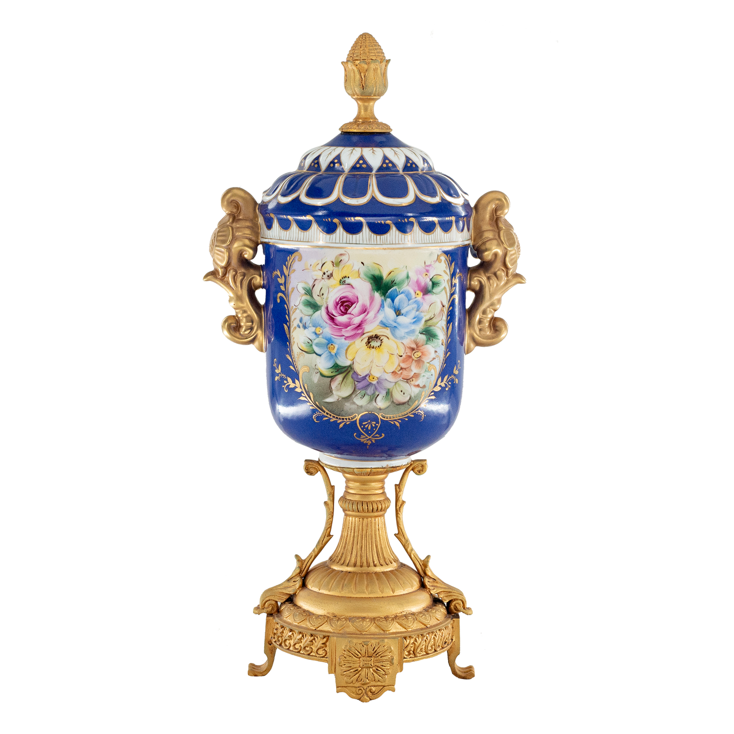 Elephant Handle Covered Jar