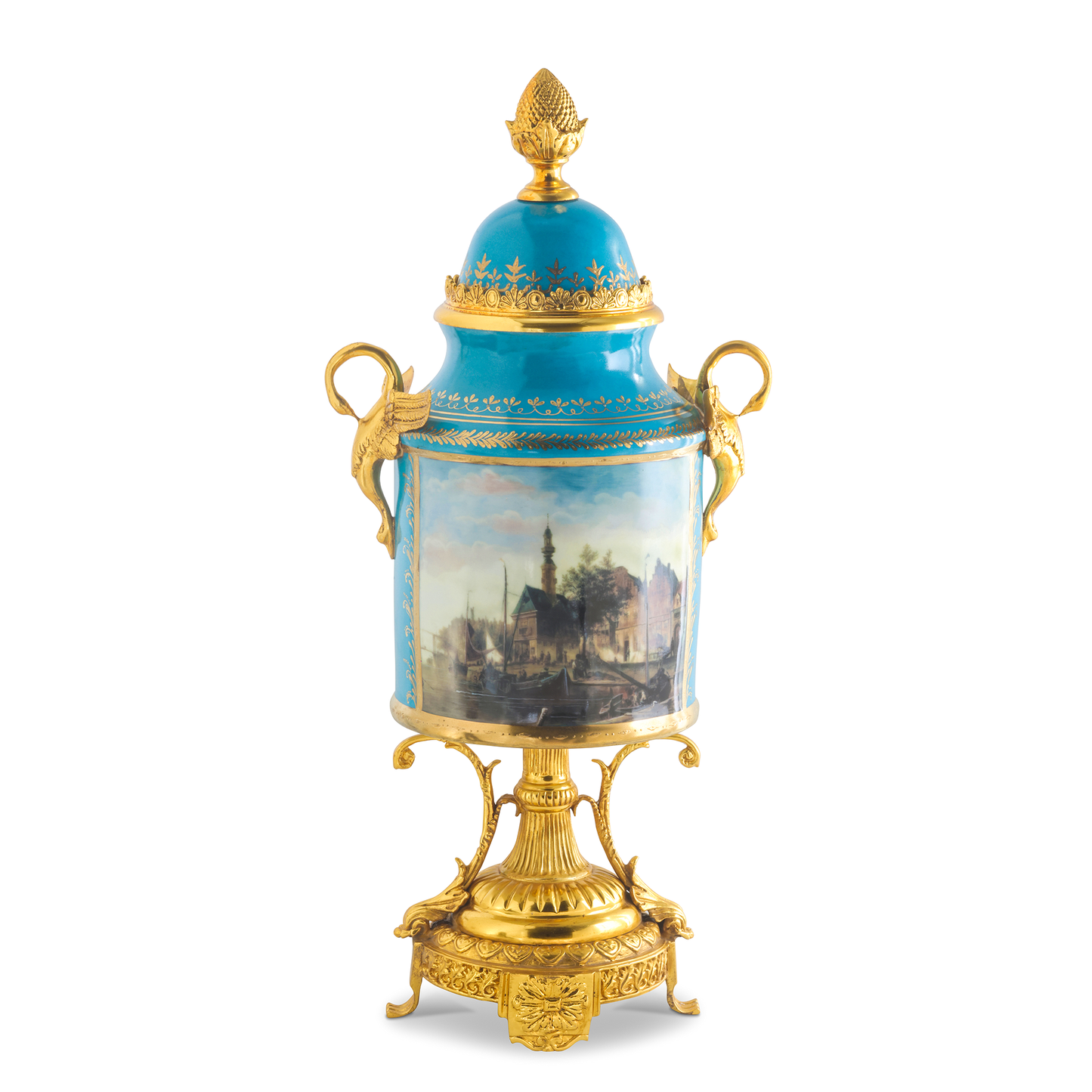 Hand-painted Baroque Motif Jar