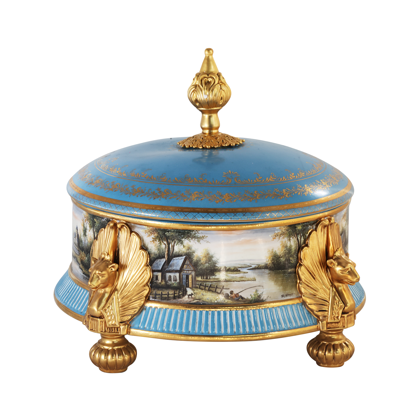 Still Life Bronze And Porcelain Covered Jar